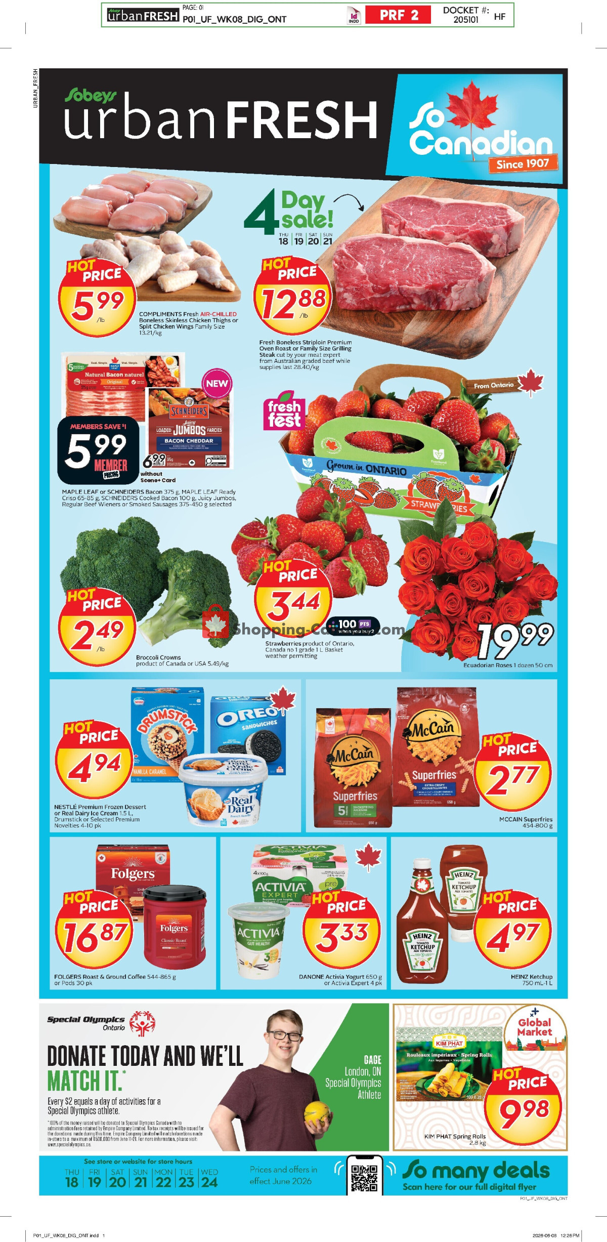 Sobeys flyer from Thursday June 18, 2026 to Wednesday June 24, 2026 - page 1