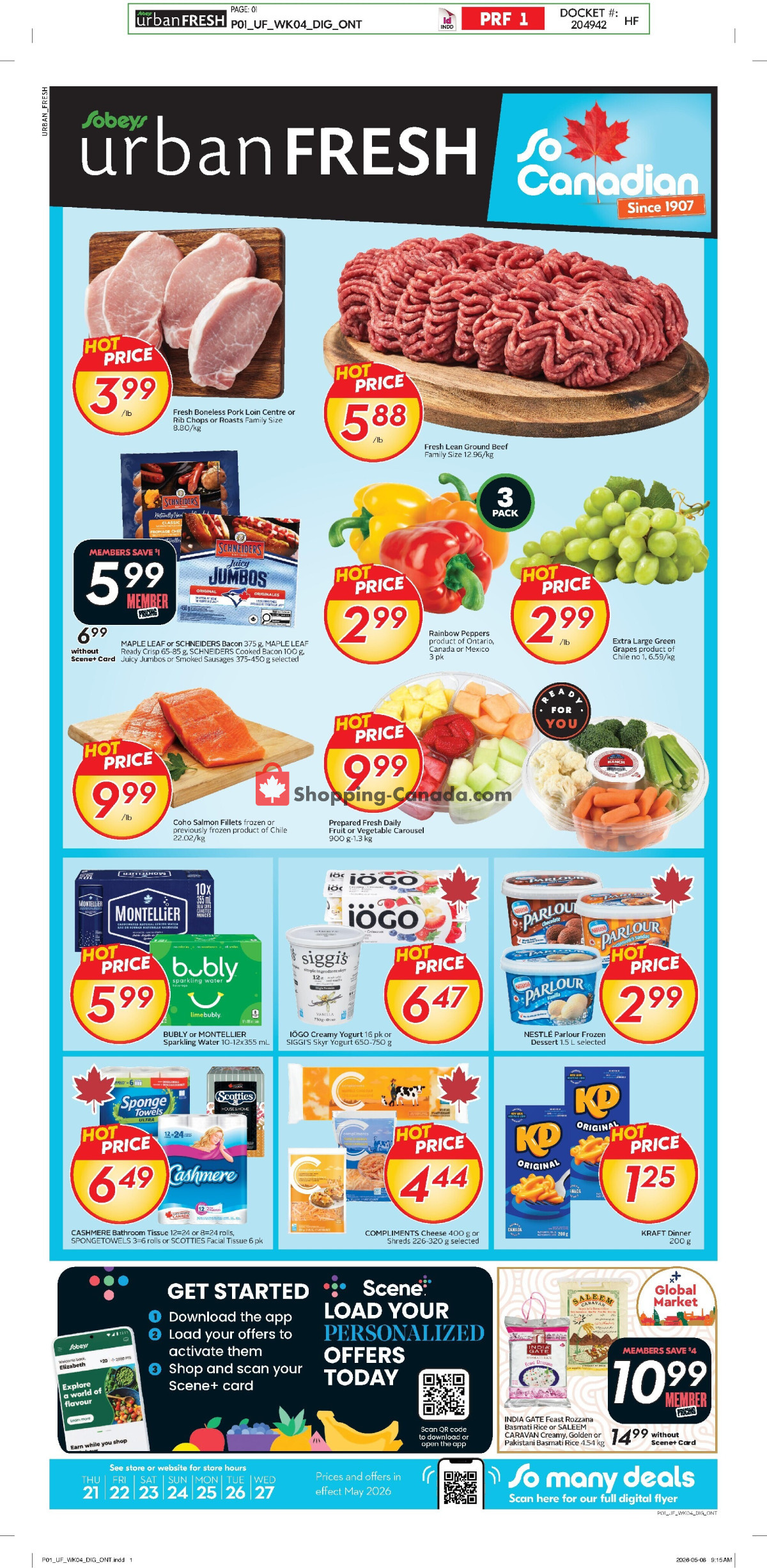 Sobeys flyer from Thursday May 21, 2026 to Wednesday May 27, 2026 - page 1