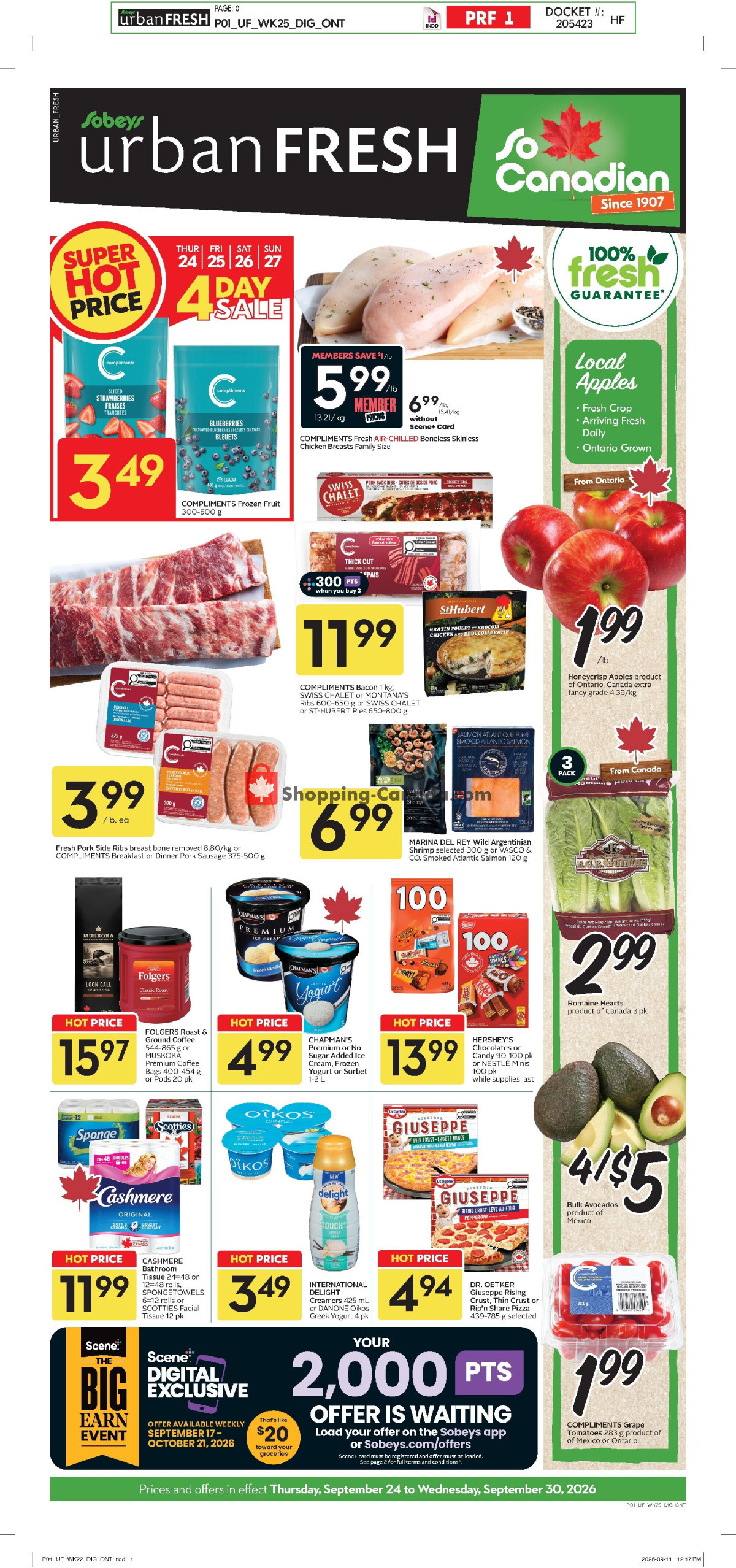Sobeys flyer from Thursday September 24, 2026 to Wednesday September 30, 2026 - page 1