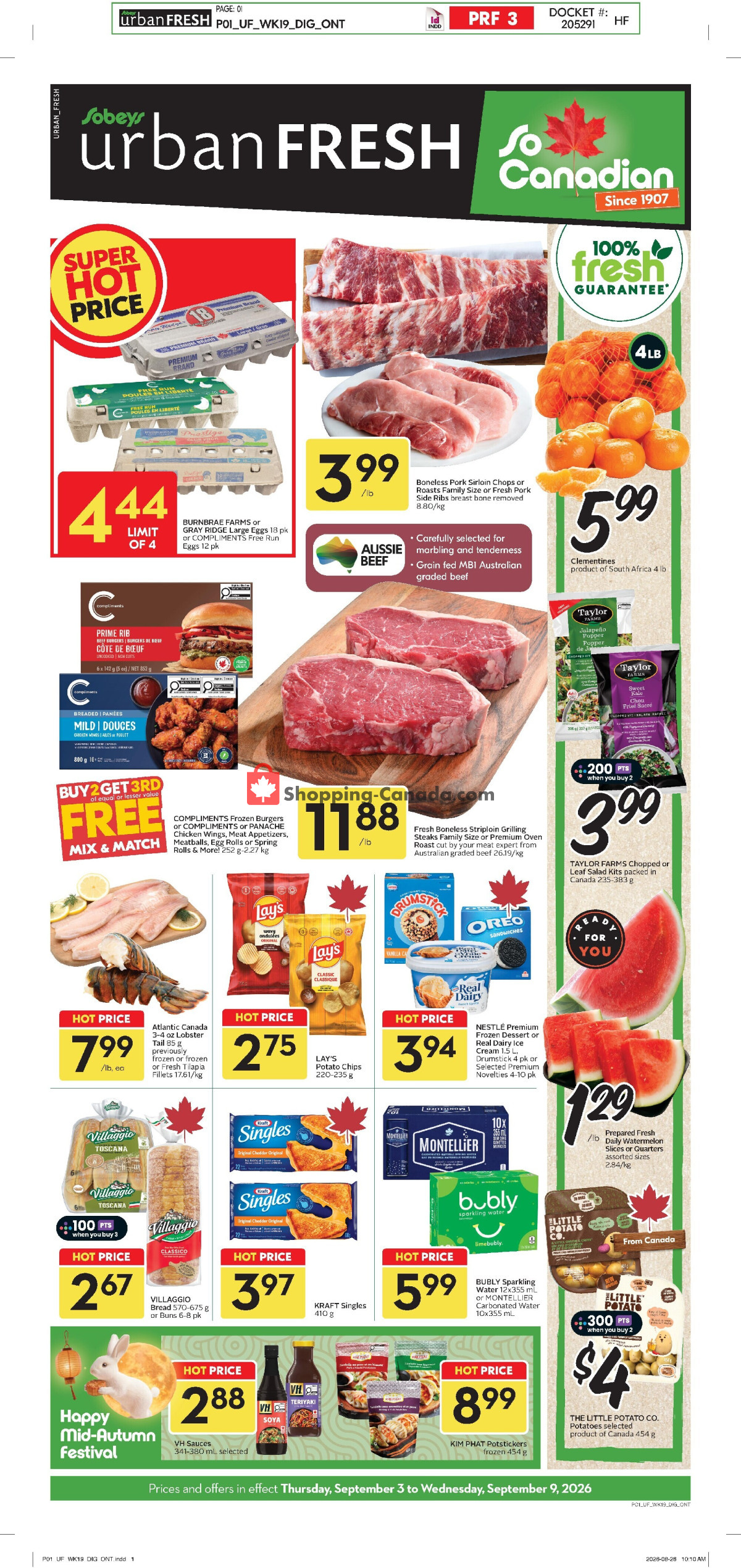 Sobeys flyer from Thursday September 3, 2026 to Wednesday September 9, 2026 - page 1
