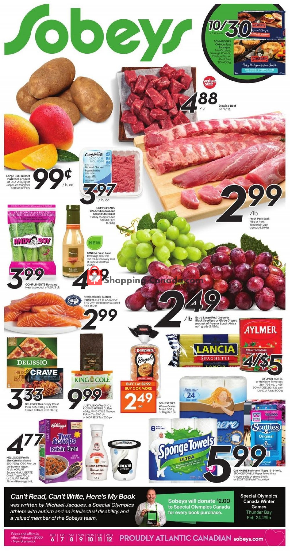 Sobeys flyer from Thursday February 6, 2020 to Wednesday February 12, 2020 - page 1