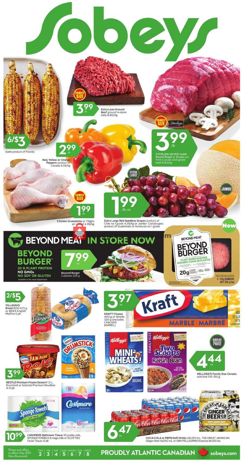 Sobeys flyer from Thursday May 2, 2019 to Wednesday May 8, 2019 - page 1