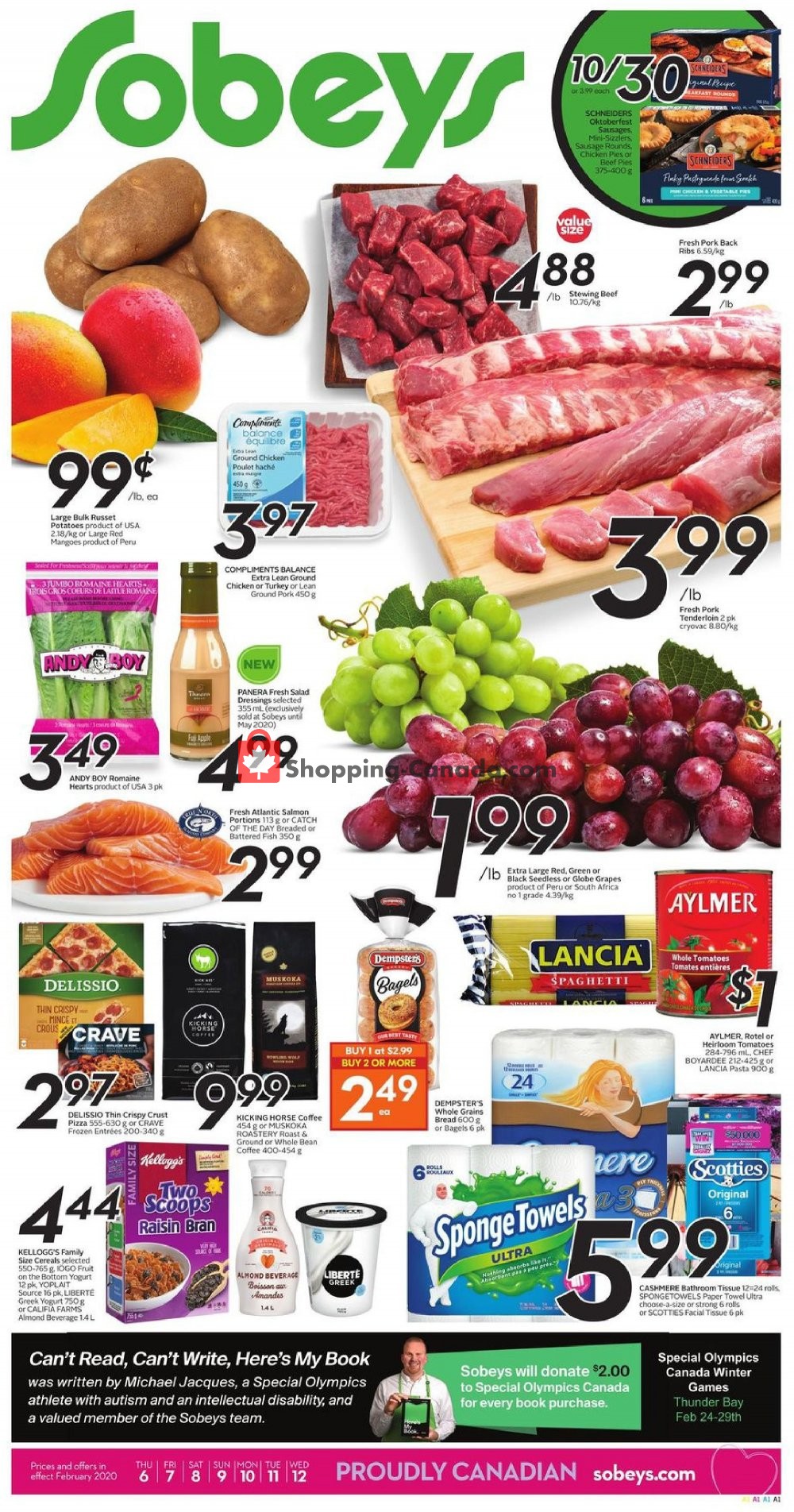 Sobeys flyer from Thursday February 6, 2020 to Wednesday February 12, 2020 - page 1