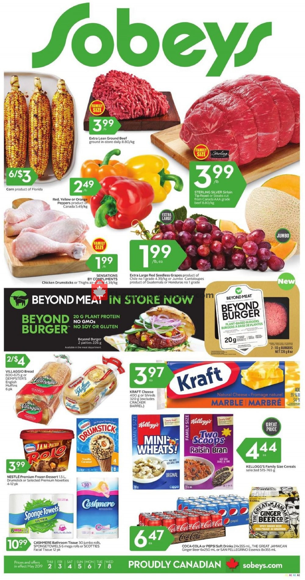 Sobeys flyer from Thursday May 2, 2019 to Wednesday May 8, 2019 - page 1