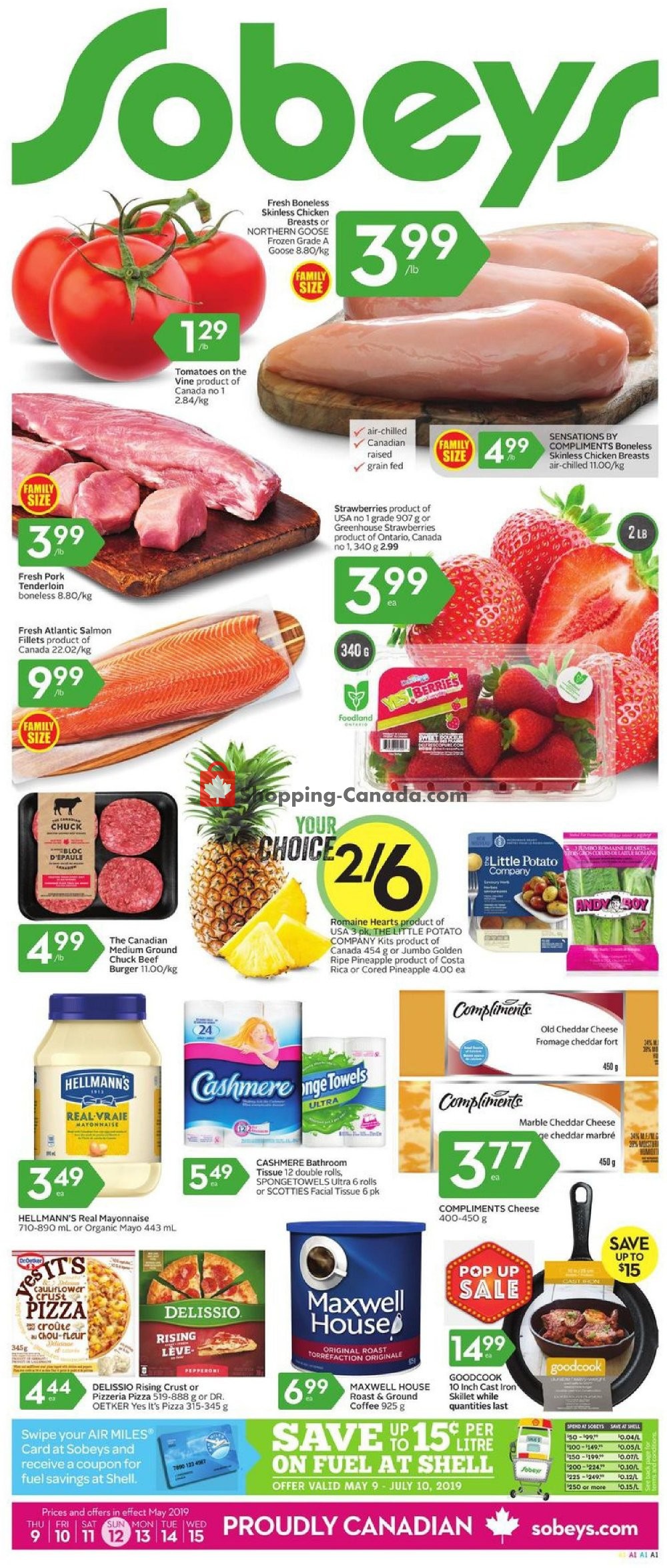 Sobeys flyer from Thursday May 9, 2019 to Wednesday May 15, 2019 - page 1