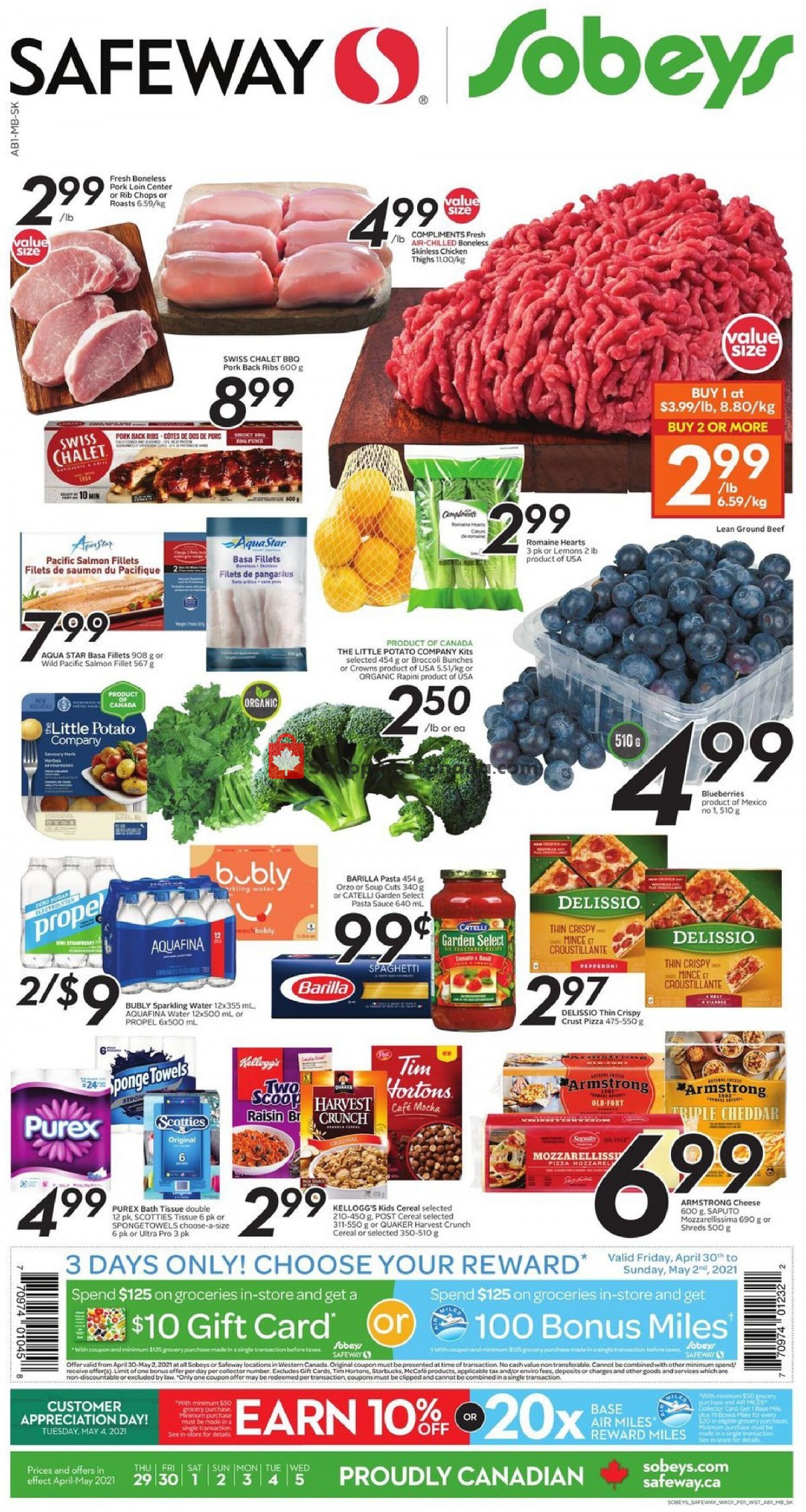 Sobeys flyer from Thursday April 29, 2021 to Wednesday May 5, 2021 - page 1