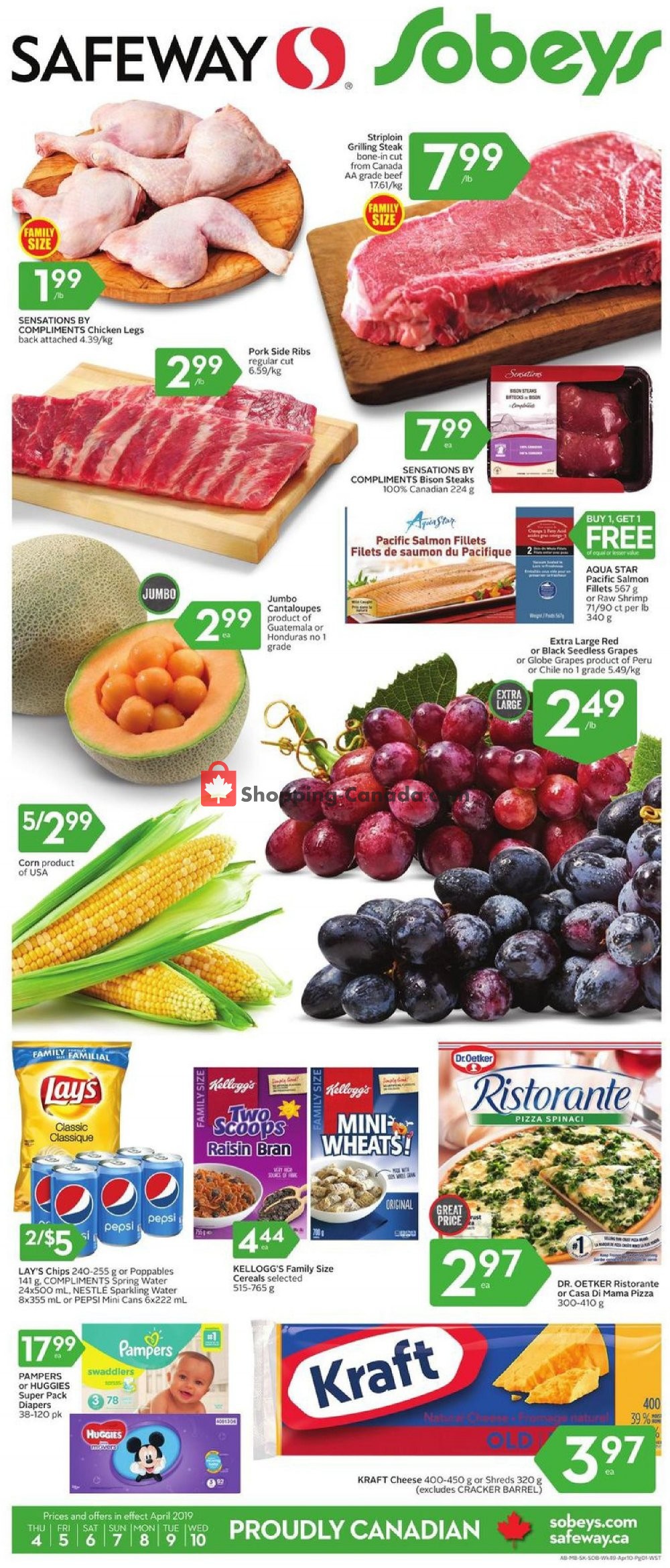 Sobeys Canada, flyer (Special Offer West) April 4 April 10, 2019