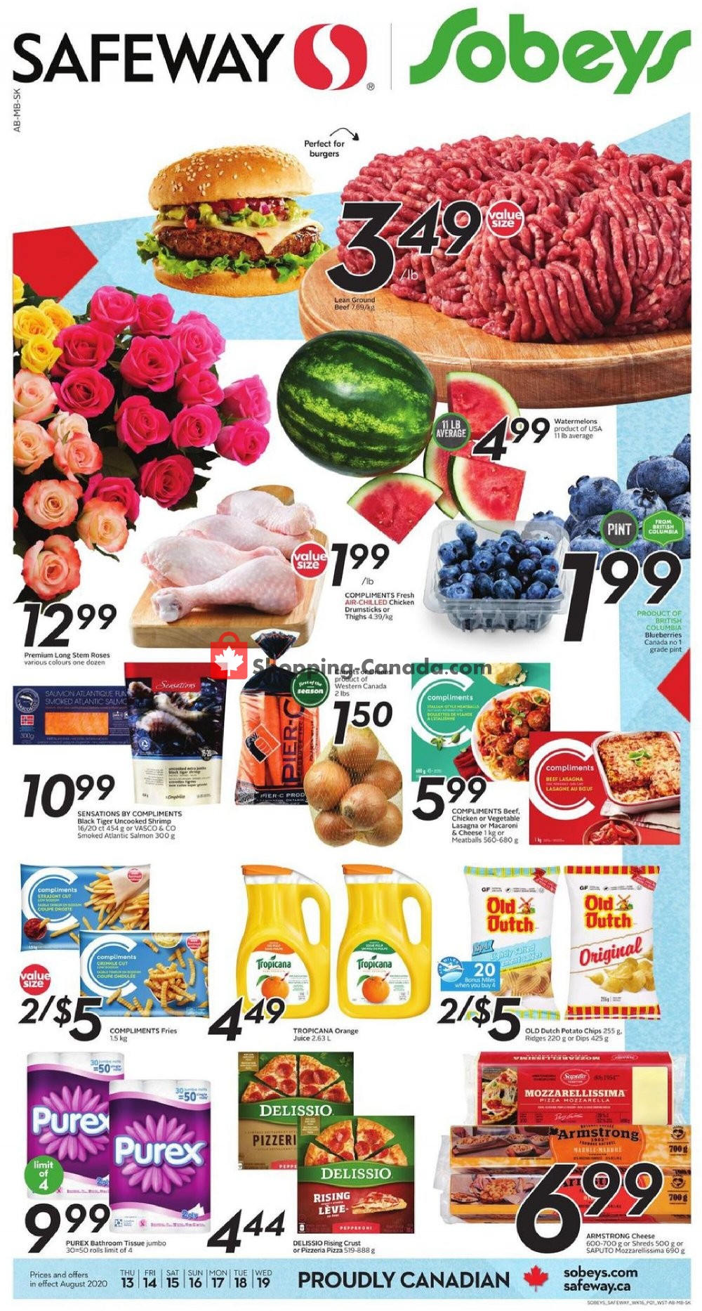 Sobeys Canada, flyer (Special Offer West) August 13 August 19