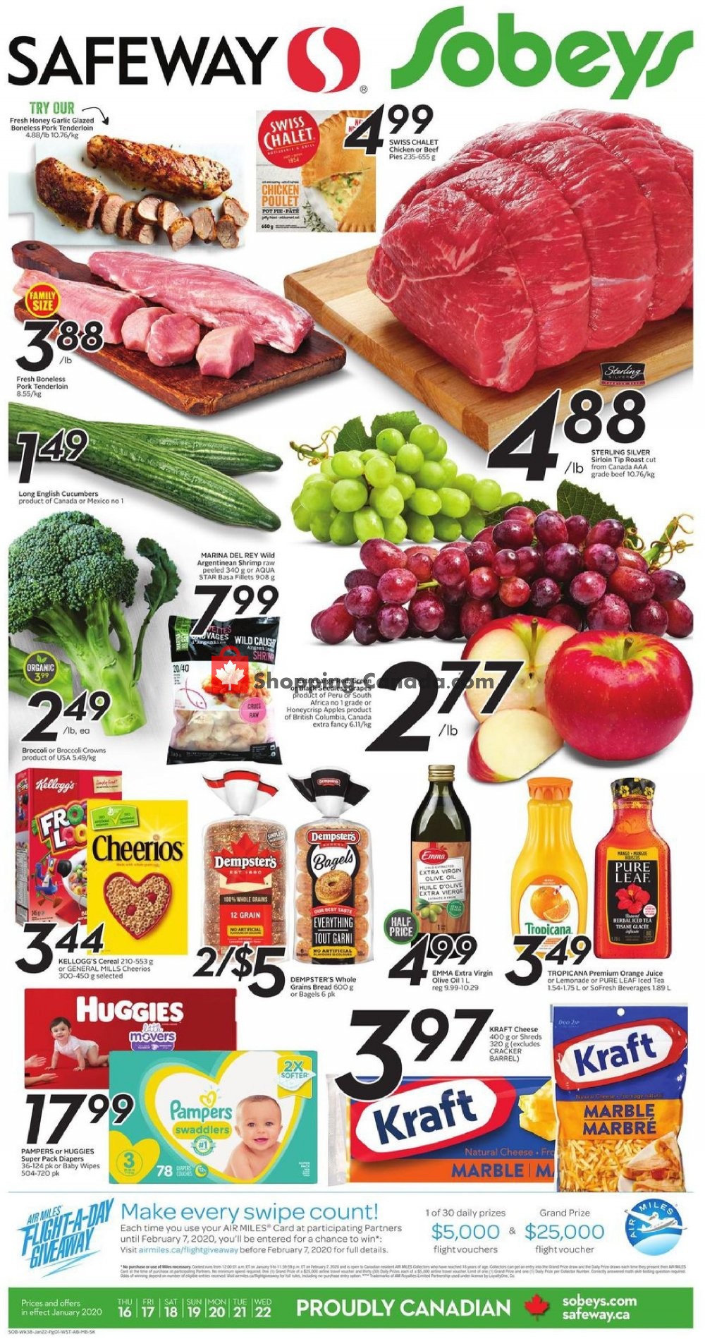 Sobeys flyer from Thursday January 16, 2020 to Wednesday January 22, 2020 - page 1