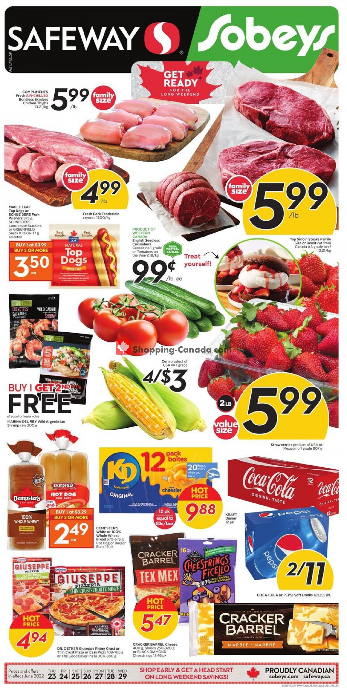 Sobeys flyer from Thursday June 23, 2022 to Wednesday June 29, 2022 - page 1