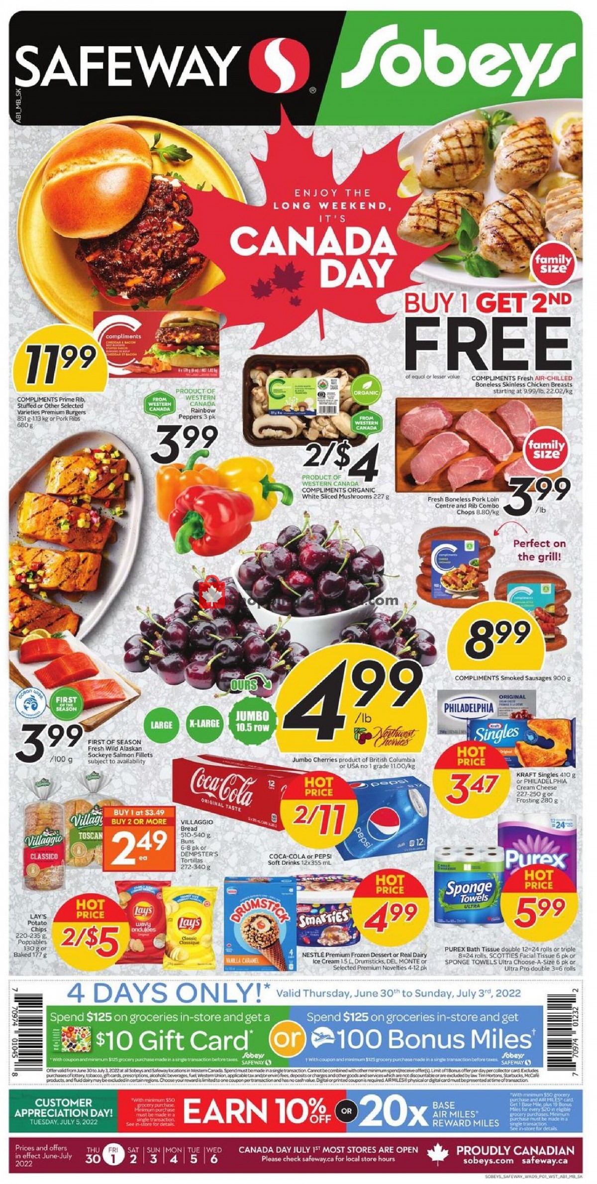 Sobeys flyer from Thursday June 30, 2022 to Wednesday July 6, 2022 - page 1
