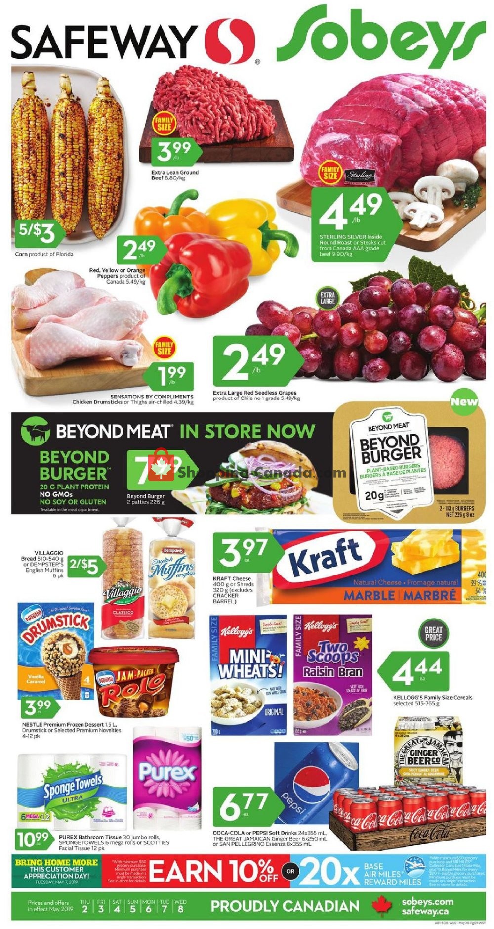 Sobeys flyer from Thursday May 2, 2019 to Wednesday May 8, 2019 - page 1