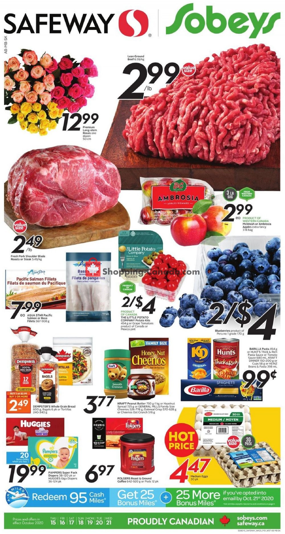 Sobeys flyer from Thursday October 15, 2020 to Wednesday October 21, 2020 - page 1