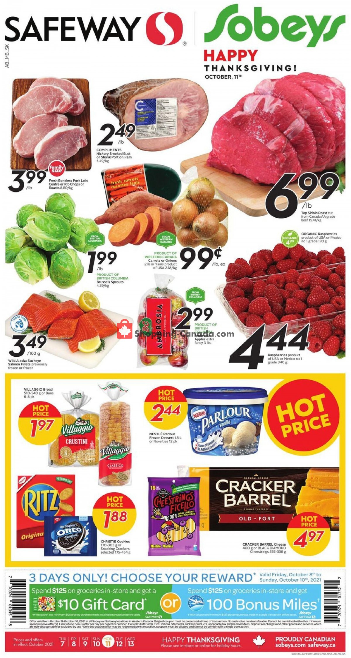 Sobeys flyer from Thursday October 7, 2021 to Wednesday October 13, 2021 - page 1