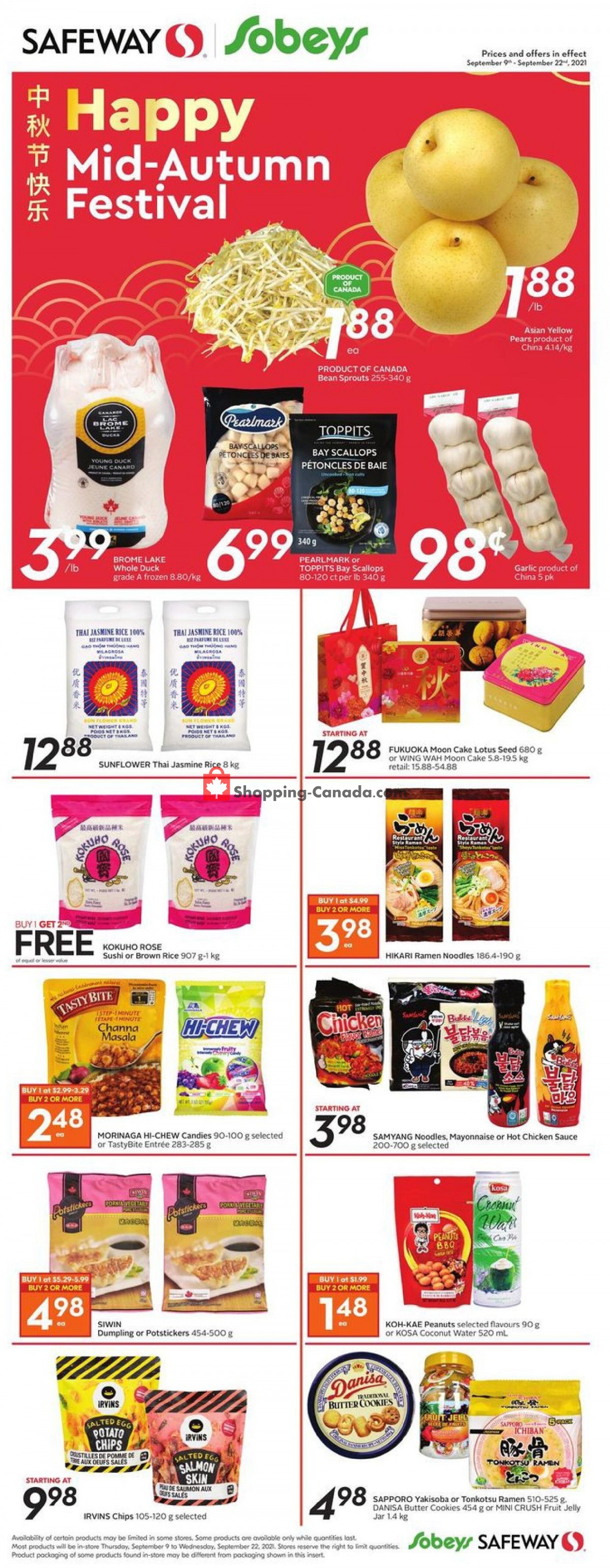 Sobeys flyer from Thursday September 9, 2021 to Wednesday September 15, 2021 - page 14