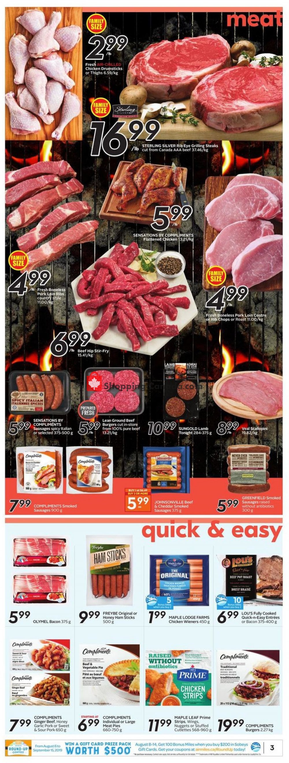 Sobeys flyer from Thursday August 8, 2019 to Wednesday August 14, 2019 - page 3