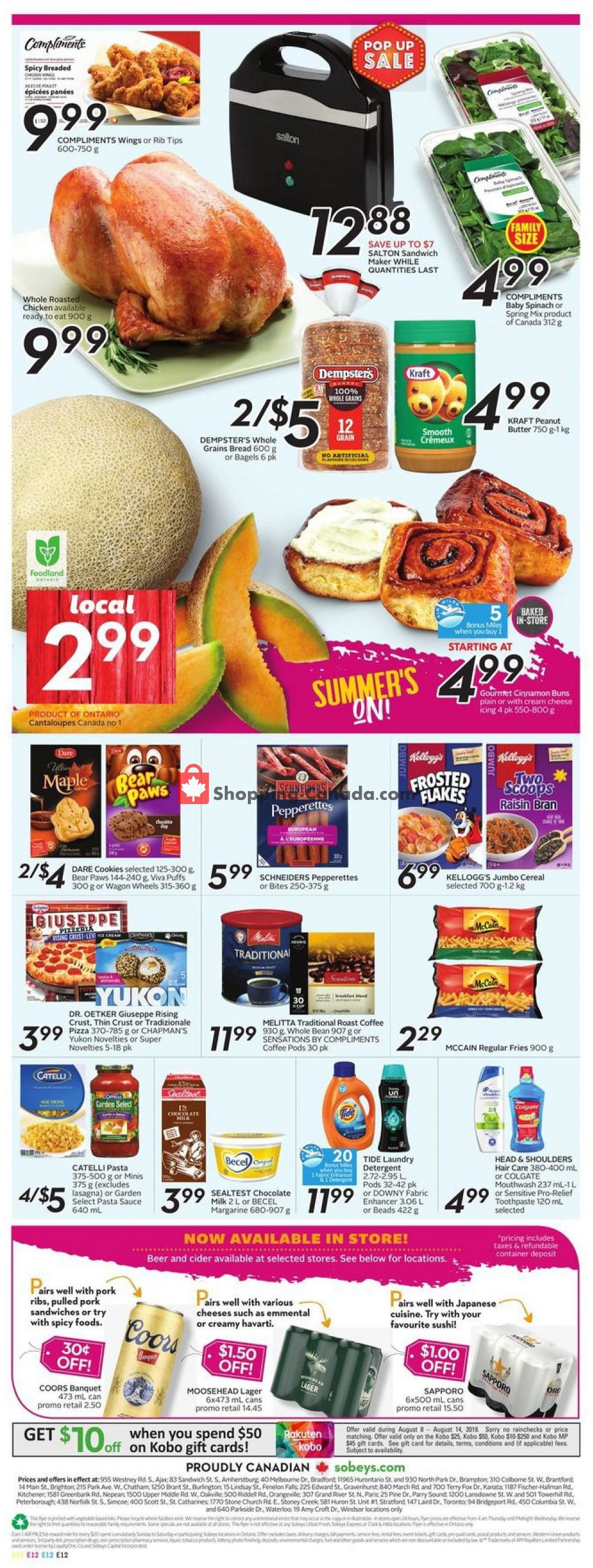 Sobeys flyer from Thursday August 8, 2019 to Wednesday August 14, 2019 - page 15