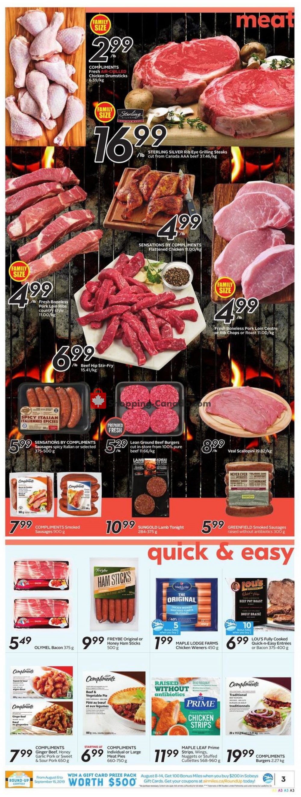 Sobeys flyer from Thursday August 8, 2019 to Wednesday August 14, 2019 - page 3