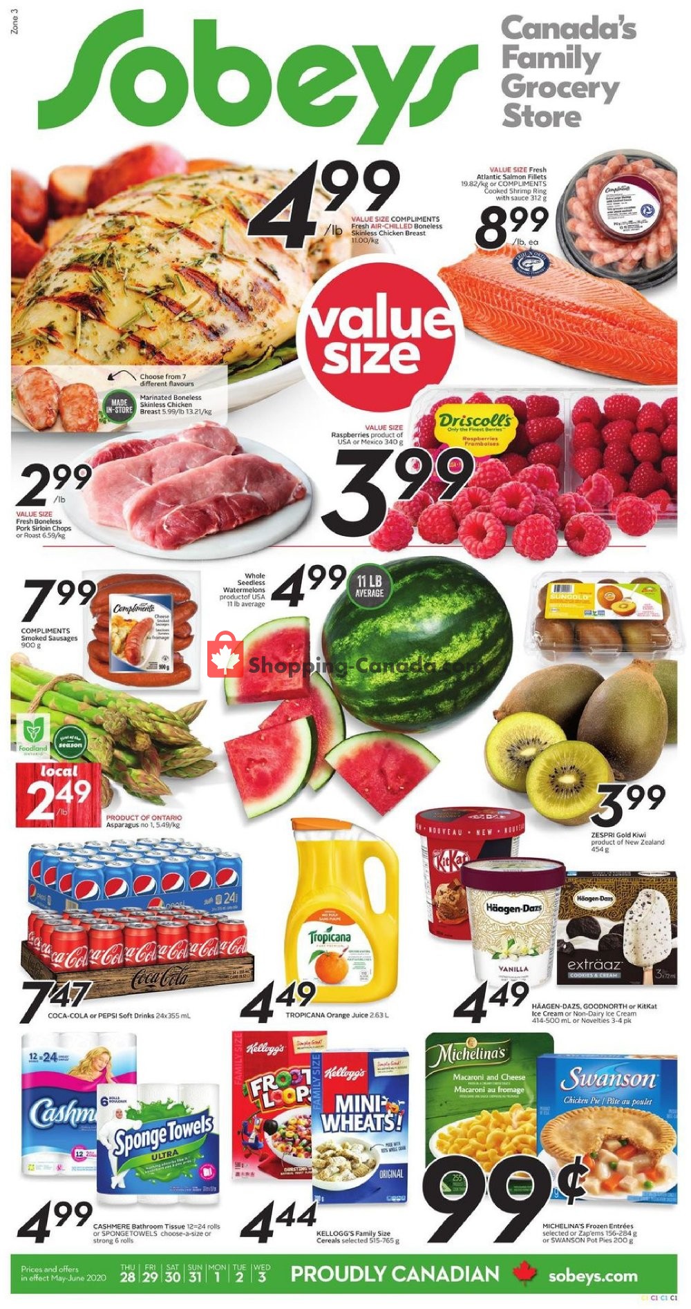Sobeys flyer from Thursday May 28, 2020 to Wednesday June 3, 2020 - page 1