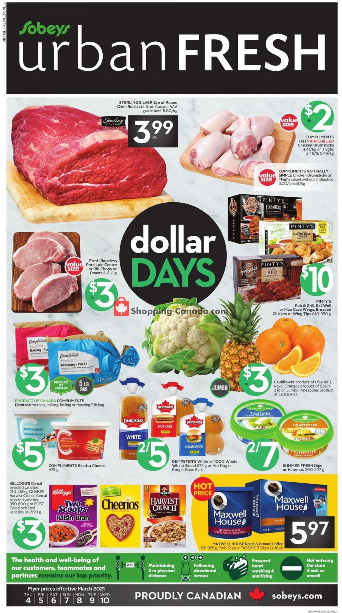 Sobeys flyer from Thursday March 4, 2021 to Wednesday March 10, 2021 - page 1