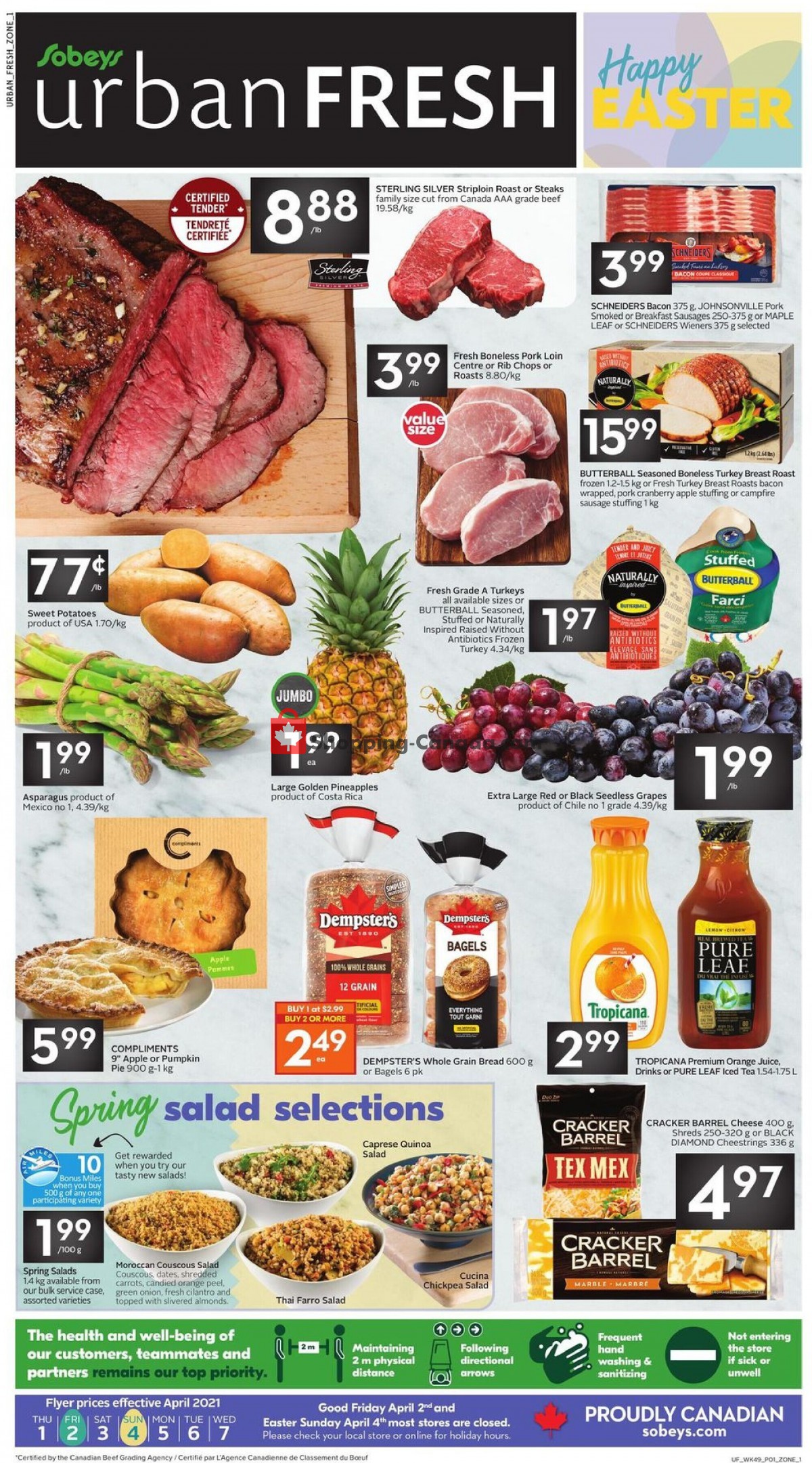 Sobeys flyer from Thursday April 1, 2021 to Wednesday April 7, 2021 - page 1