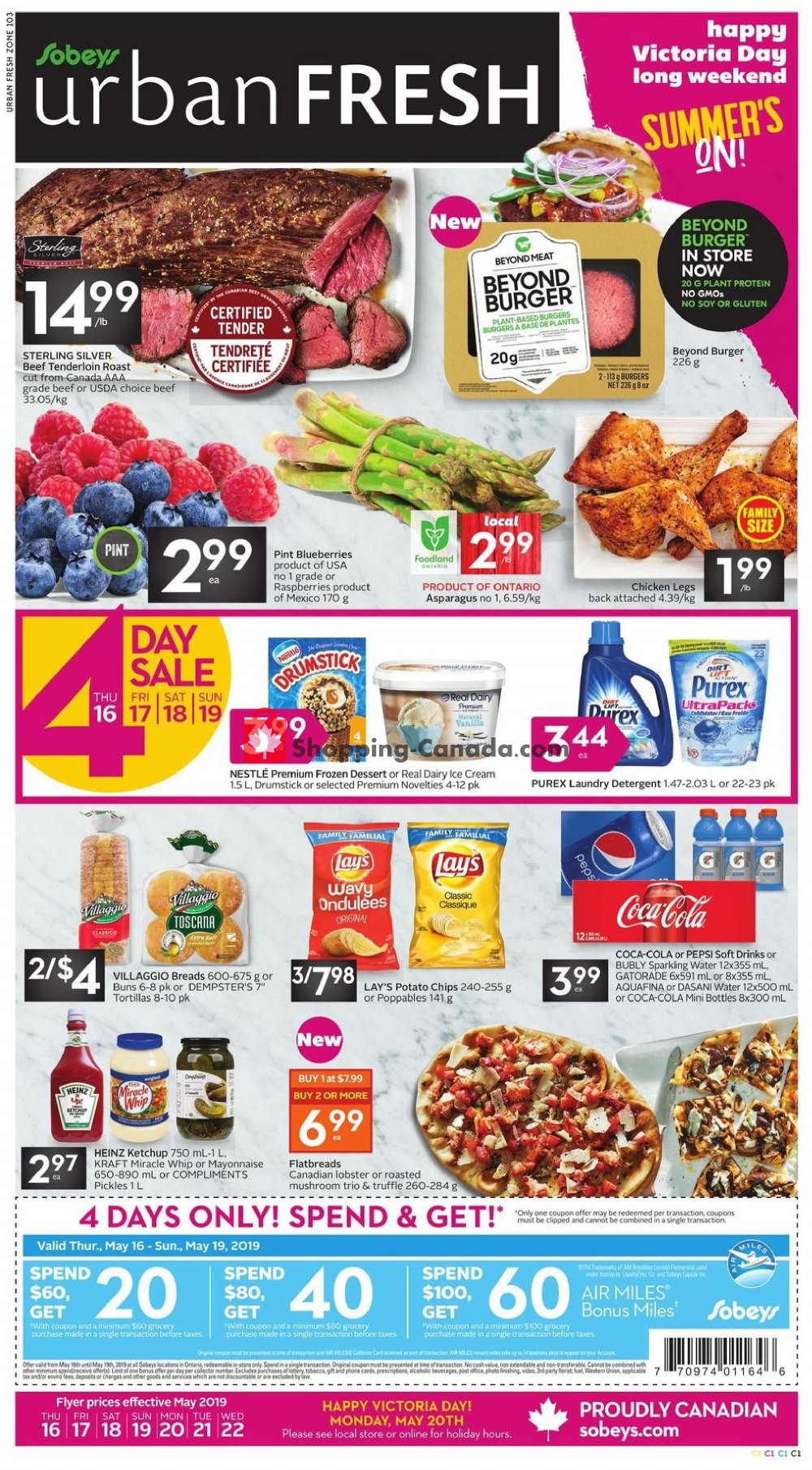 Sobeys flyer from Thursday May 16, 2019 to Wednesday May 22, 2019 - page 1