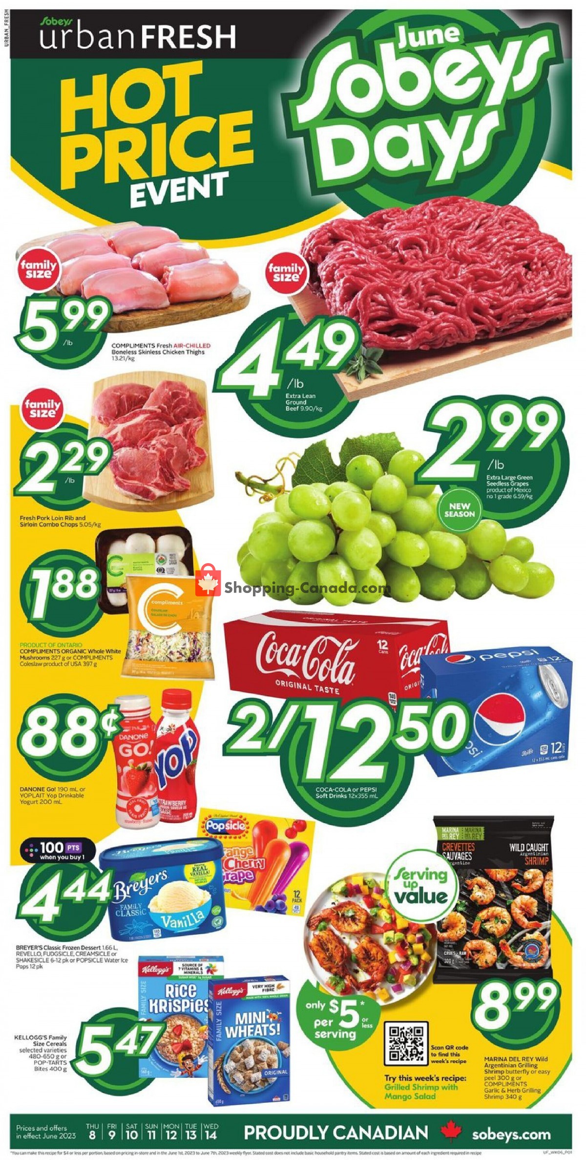 Sobeys flyer from Thursday June 8, 2023 to Wednesday June 14, 2023 - page 1