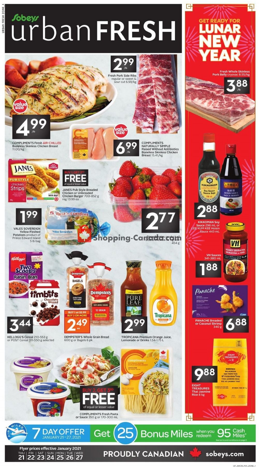 Sobeys flyer from Thursday January 21, 2021 to Wednesday January 27, 2021 - page 1