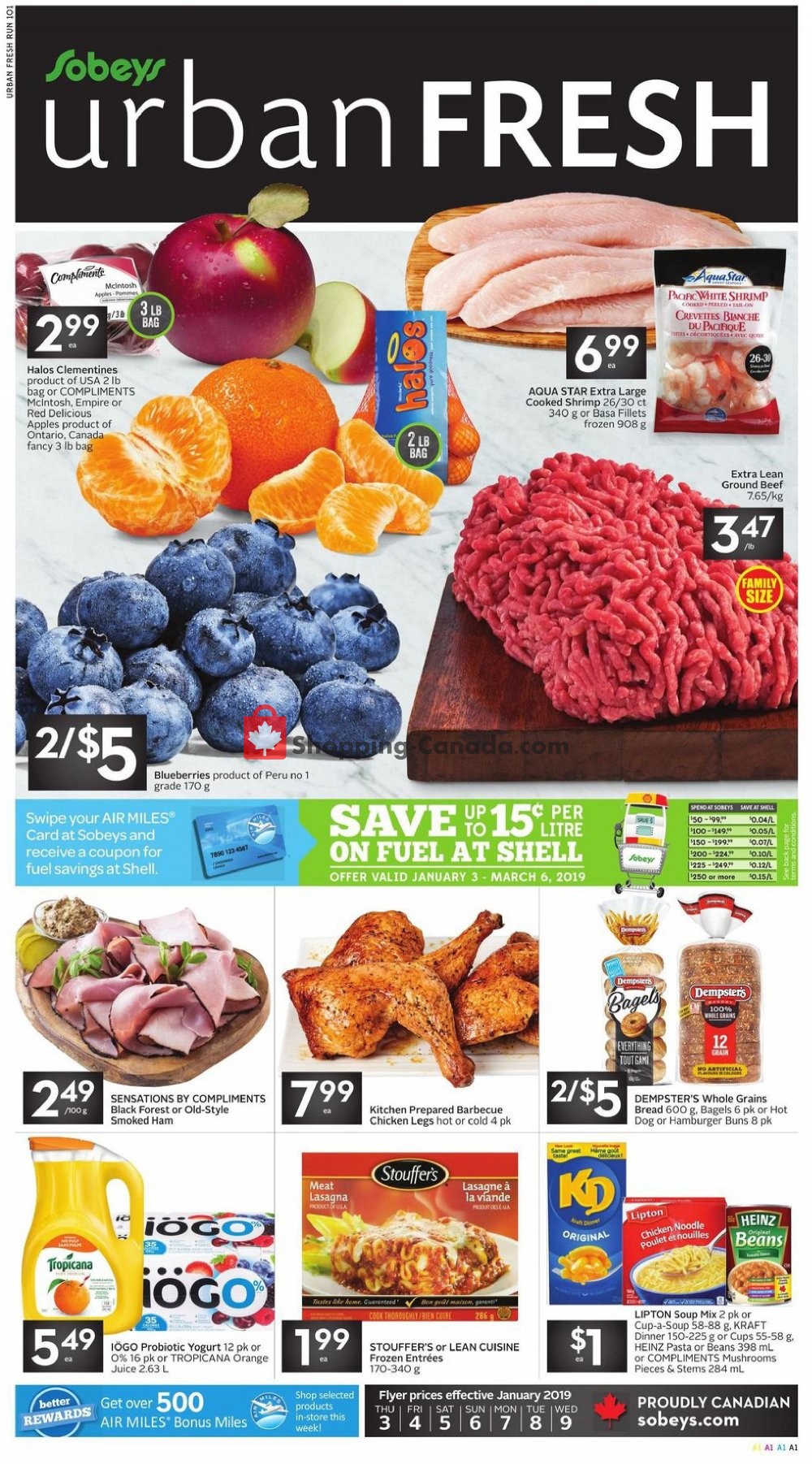 Sobeys flyer from Thursday January 3, 2019 to Wednesday January 9, 2019 - page 1