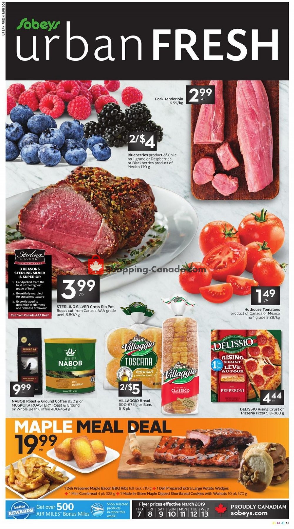 Sobeys flyer from Thursday March 7, 2019 to Wednesday March 13, 2019 - page 1