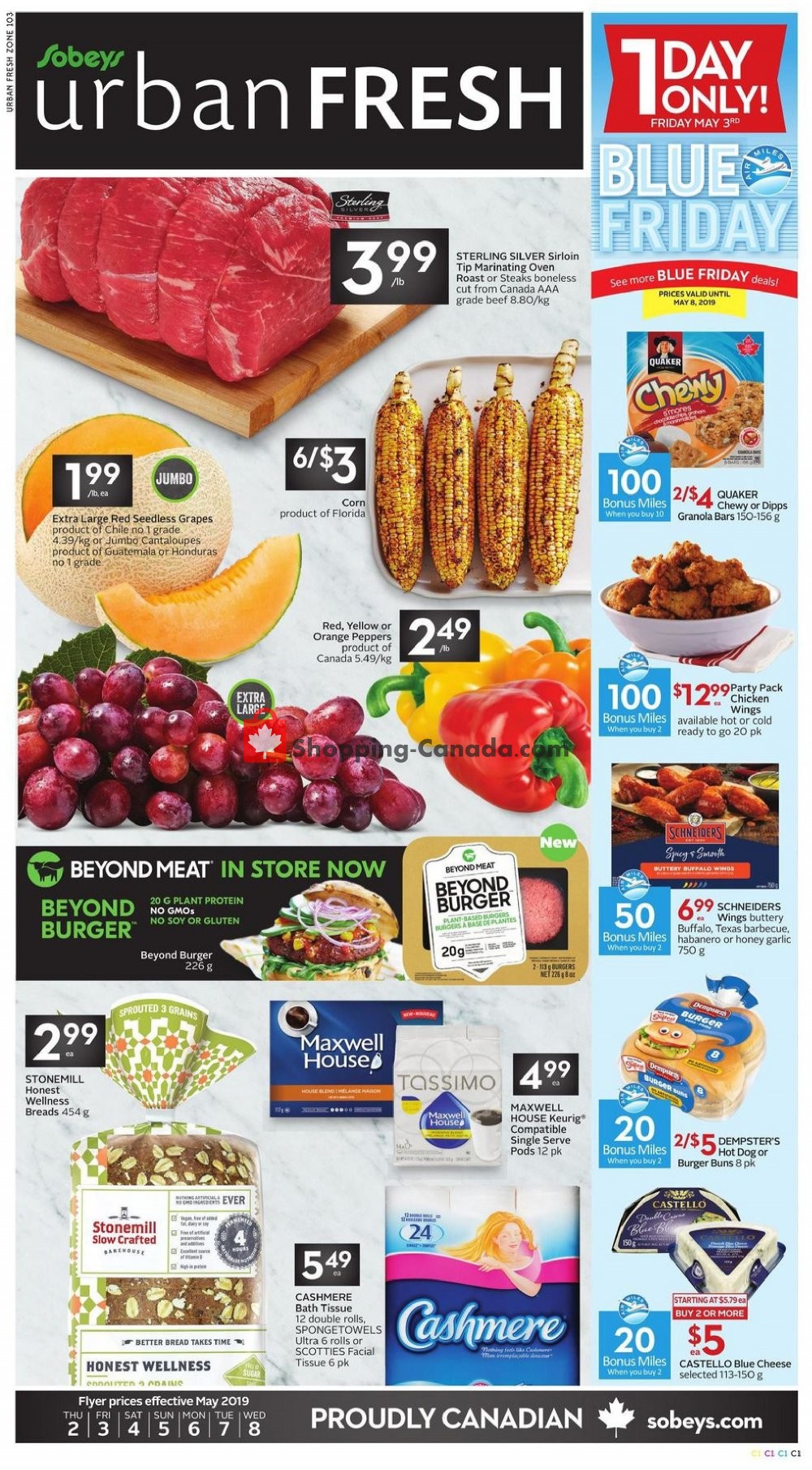 Sobeys flyer from Thursday May 2, 2019 to Wednesday May 8, 2019 - page 1