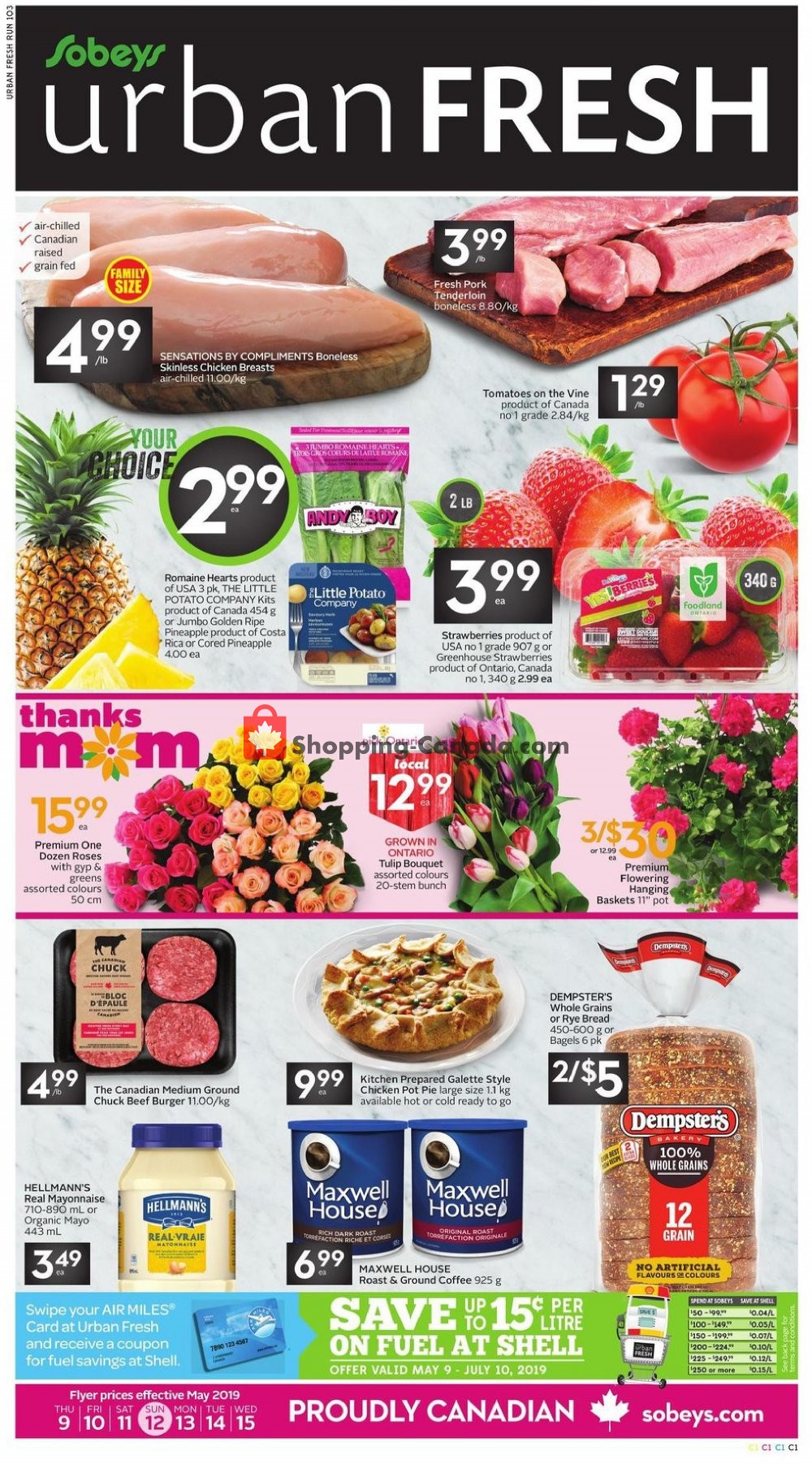 Sobeys flyer from Thursday May 9, 2019 to Wednesday May 15, 2019 - page 1