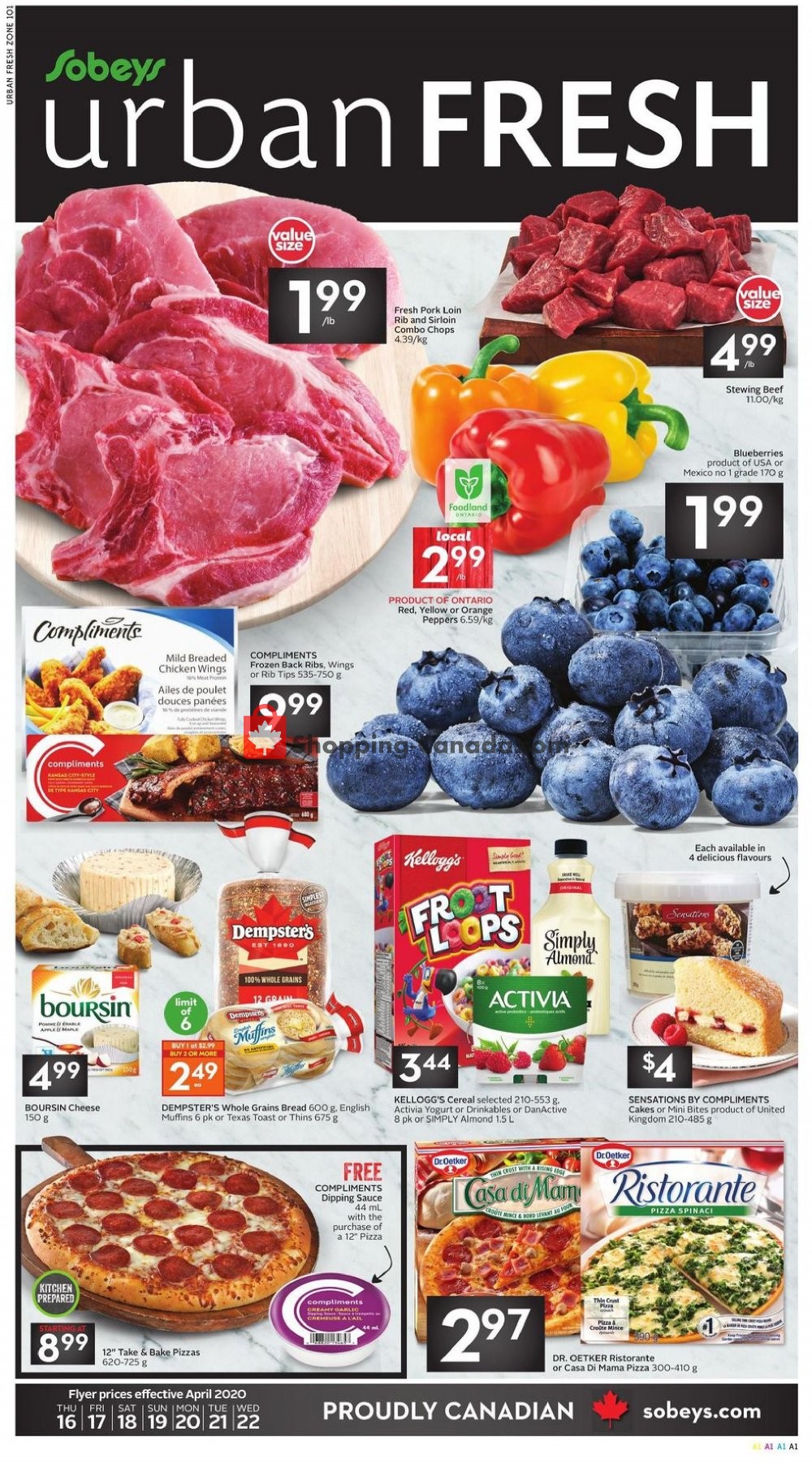 Sobeys flyer from Thursday April 16, 2020 to Wednesday April 22, 2020 - page 1