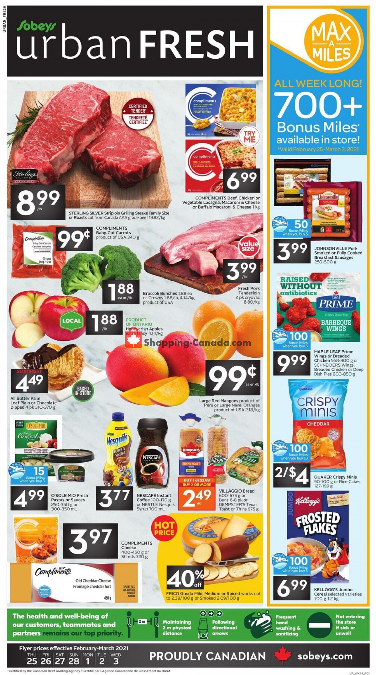 Sobeys flyer from Thursday February 25, 2021 to Wednesday March 3, 2021 - page 1
