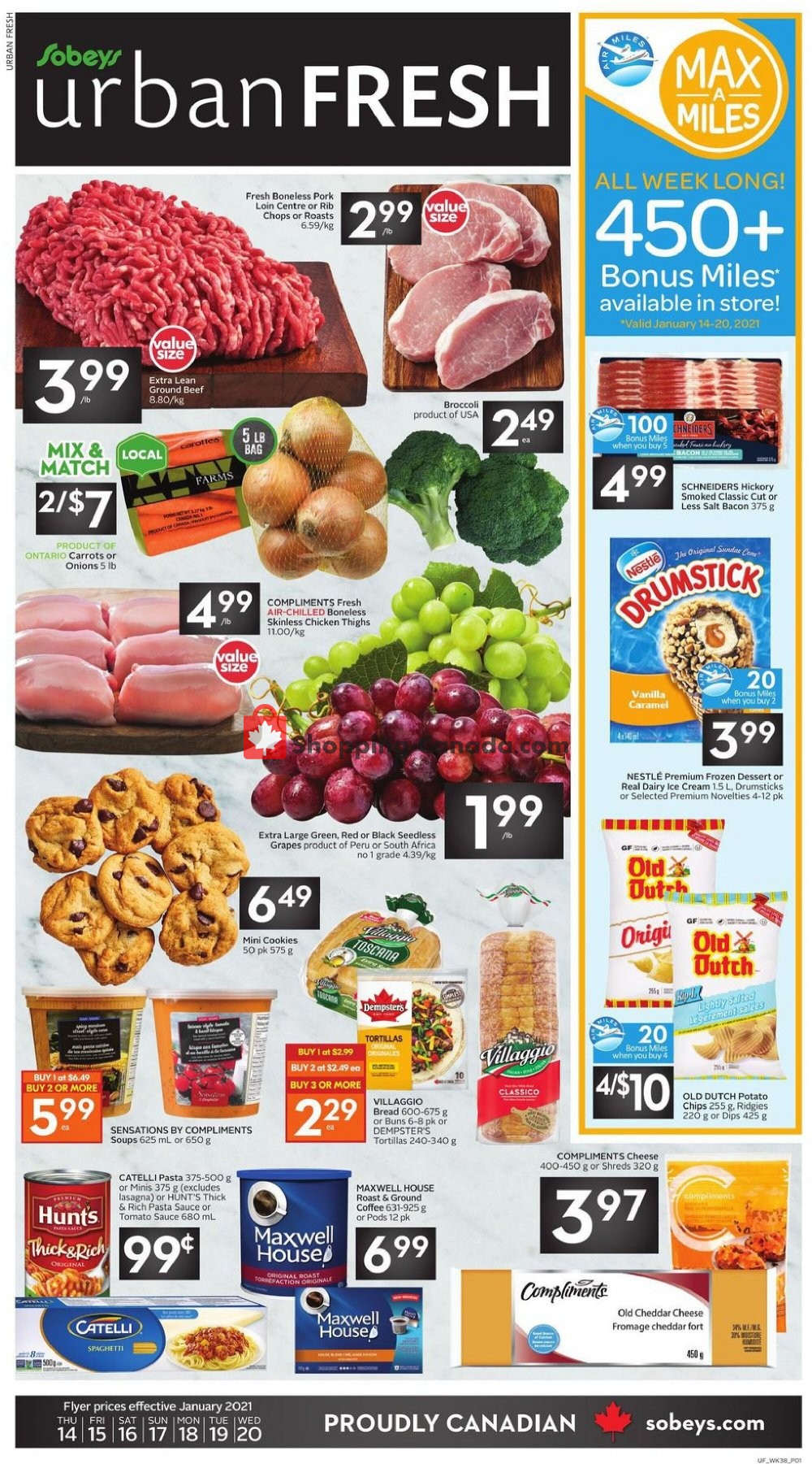 Sobeys flyer from Thursday January 14, 2021 to Wednesday January 20, 2021 - page 1