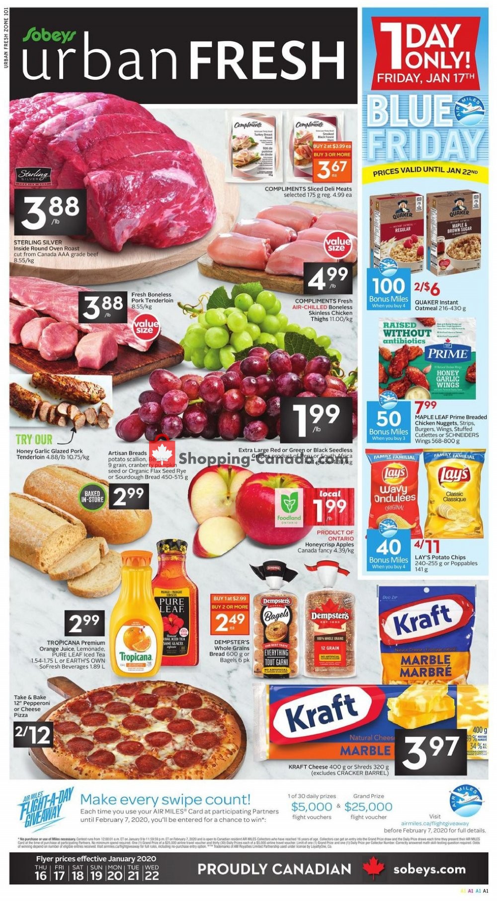 Sobeys flyer from Thursday January 16, 2020 to Wednesday January 22, 2020 - page 1