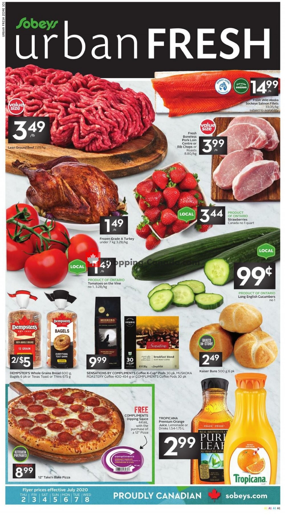 Sobeys flyer from Thursday July 2, 2020 to Wednesday July 8, 2020 - page 1