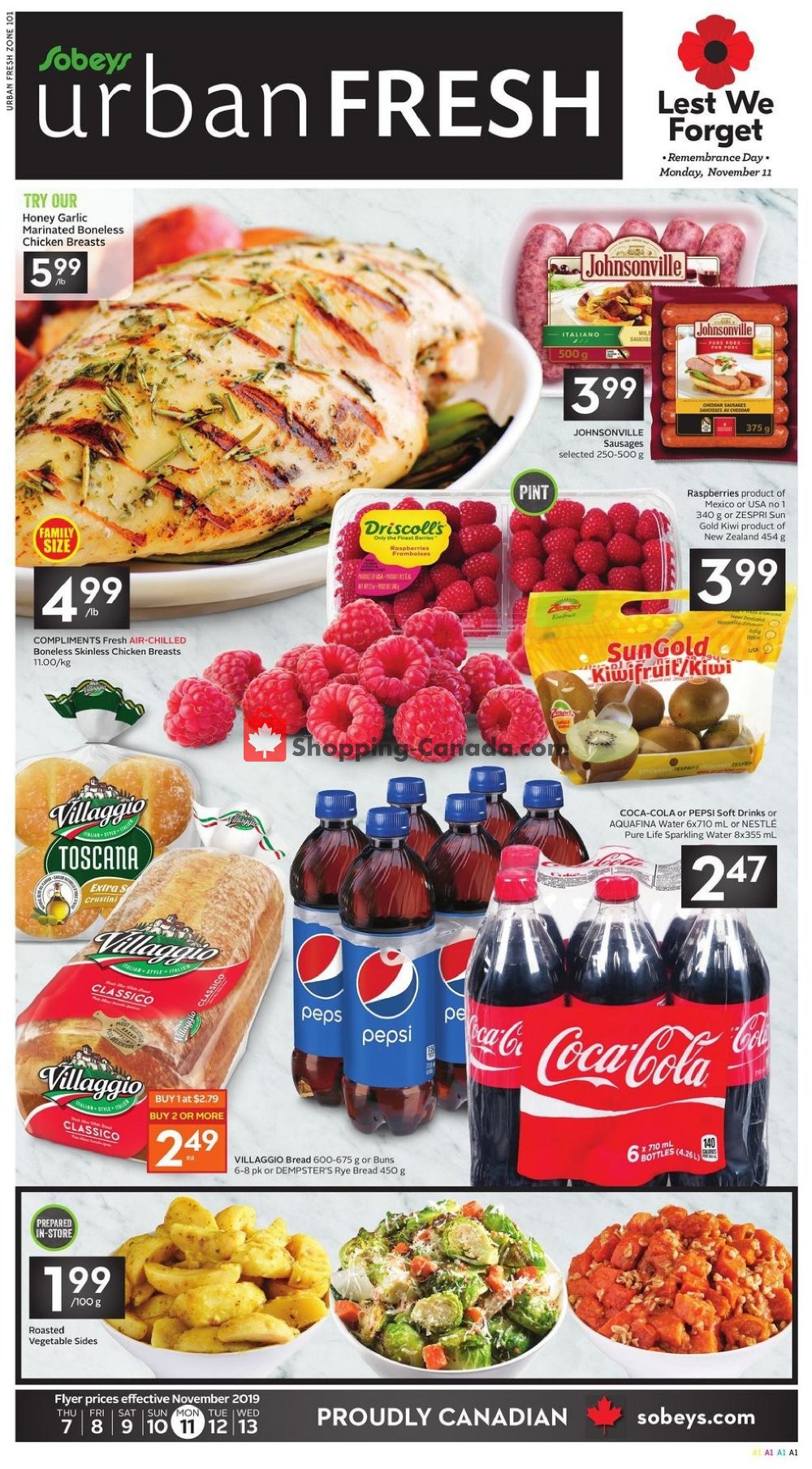 Sobeys flyer from Thursday November 7, 2019 to Wednesday November 13, 2019 - page 1