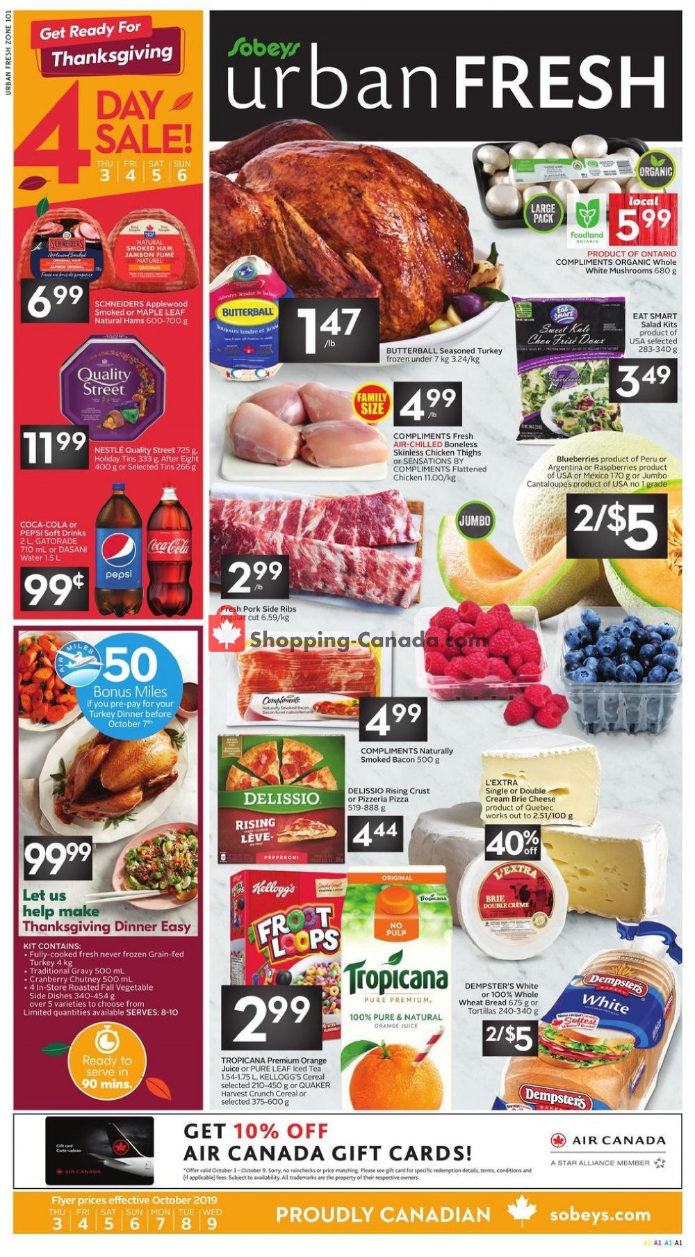 Sobeys flyer from Thursday October 3, 2019 to Wednesday October 9, 2019 - page 1
