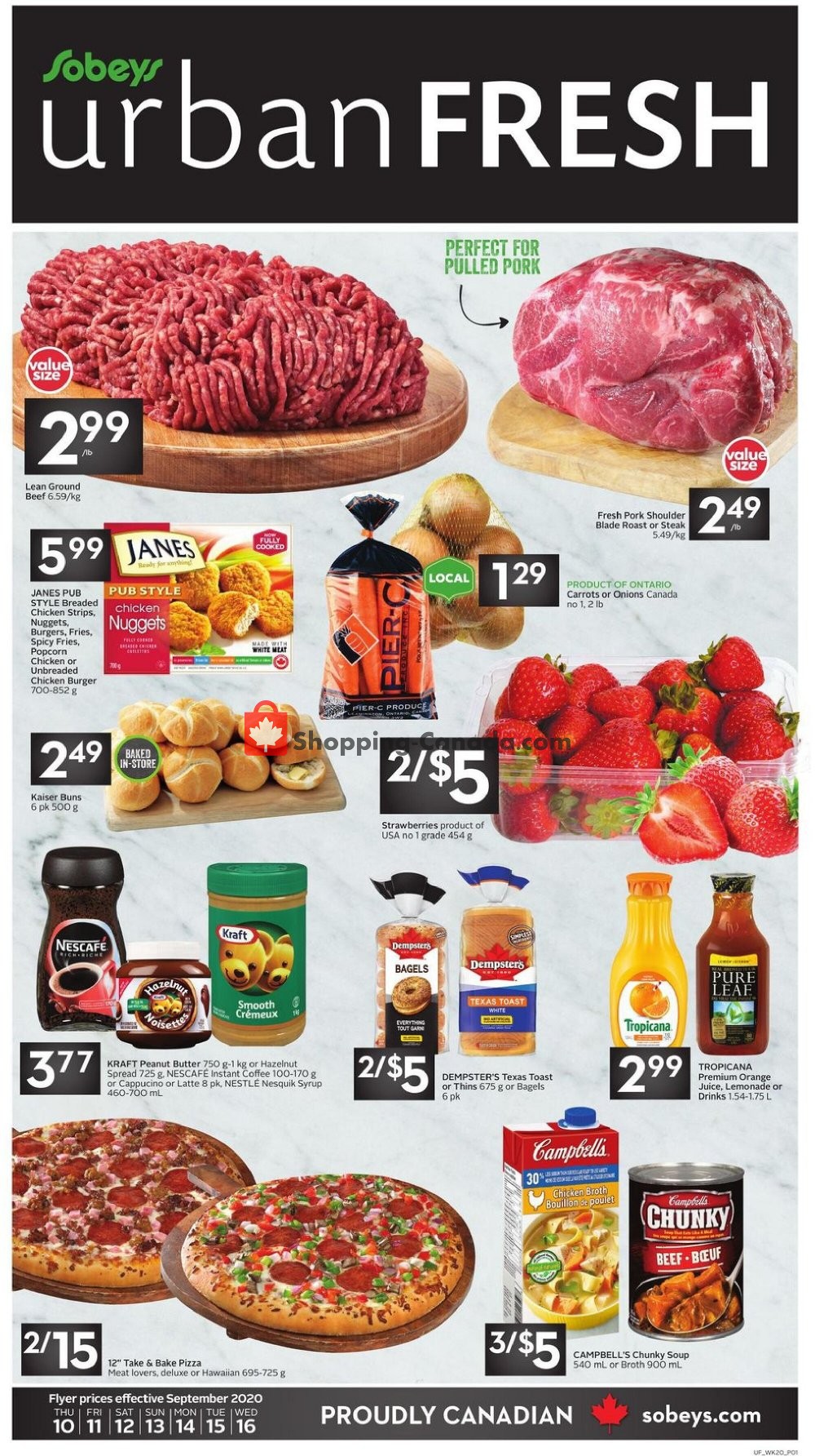 Sobeys Canada, flyer (Urban Fresh Special Offer ON) September 10