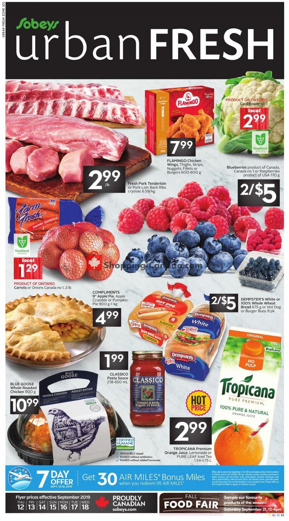 Sobeys flyer from Thursday September 12, 2019 to Wednesday September 18, 2019 - page 1