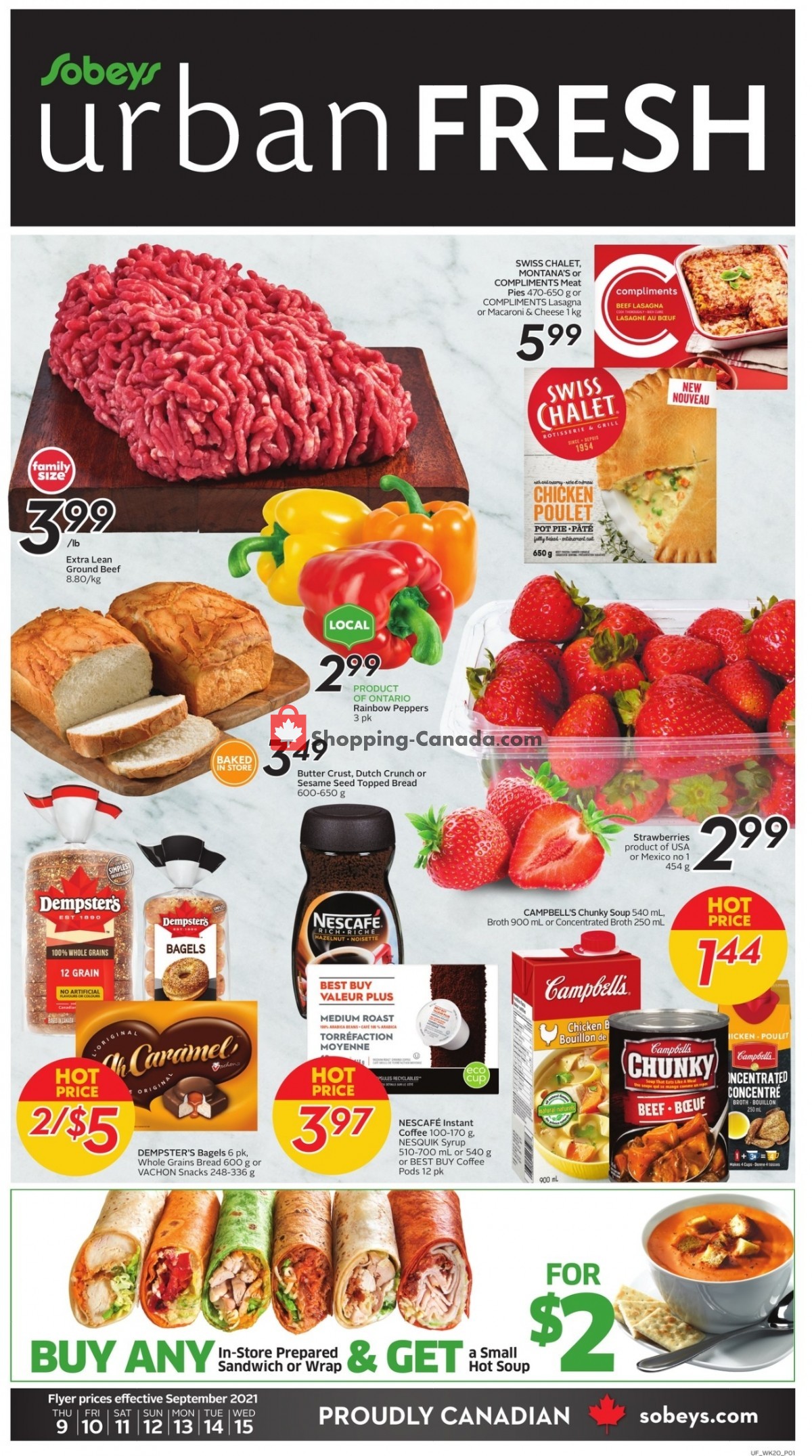 Sobeys flyer from Thursday September 9, 2021 to Wednesday September 15, 2021 - page 1