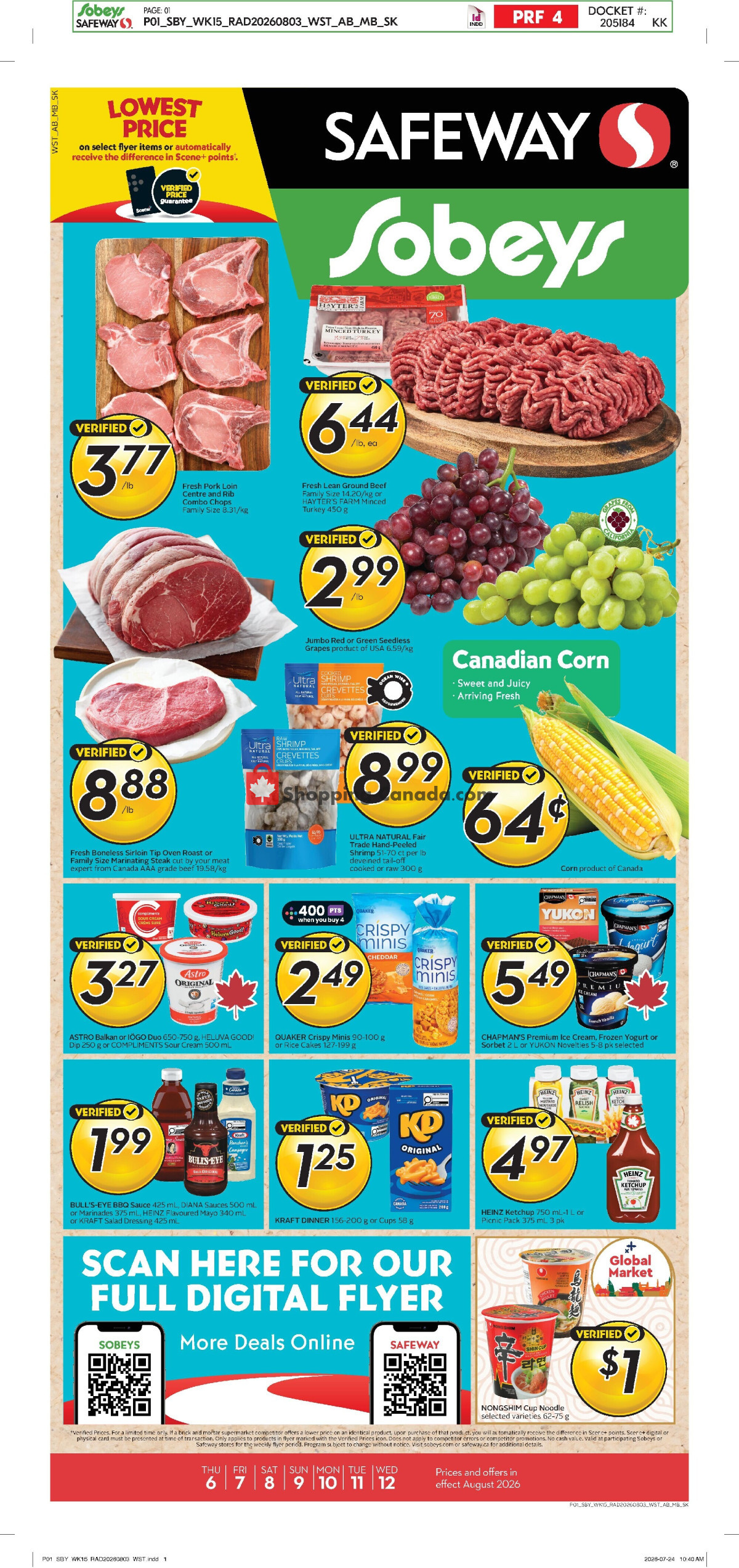 Sobeys flyer from Thursday August 6, 2026 to Wednesday August 12, 2026 - page 1
