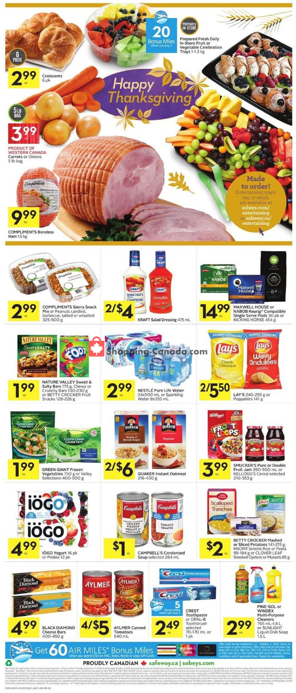Sobeys flyer from Thursday September 27, 2018 to Wednesday October 3, 2018 - page 3