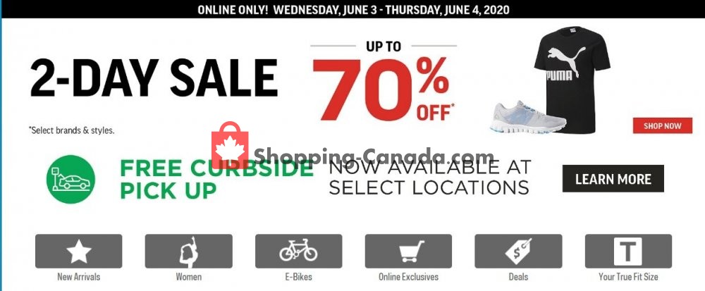 Sport Chek flyer from Wednesday June 3, 2020 to Thursday June 4, 2020 - page 1