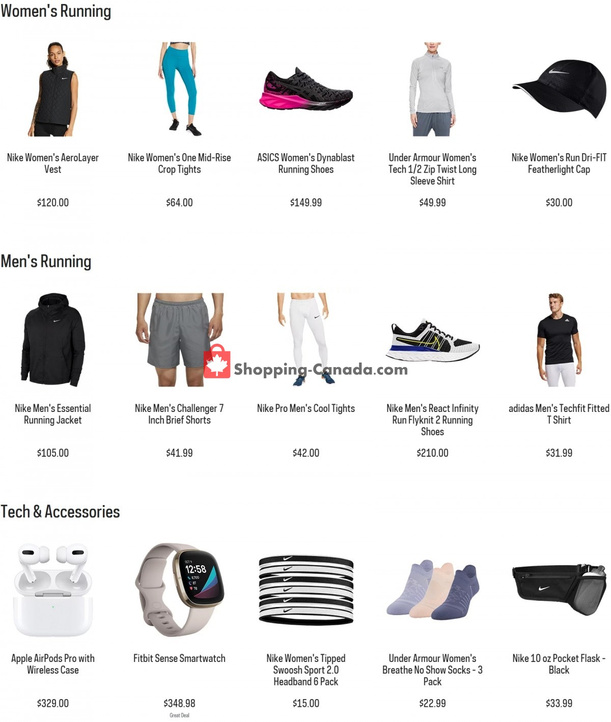 Sport Chek flyer from Monday April 5, 2021 to Sunday April 11, 2021 - page 1