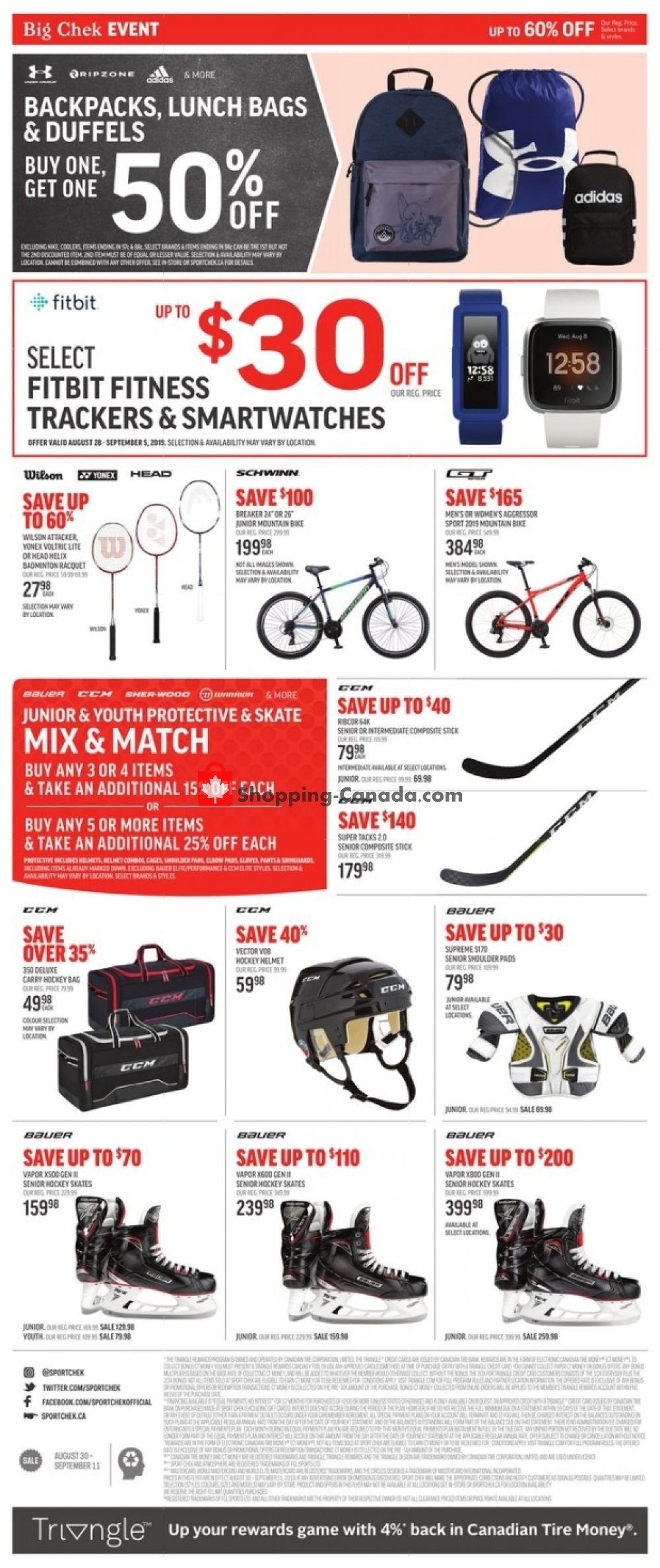 Sport Chek flyer from Friday August 30, 2019 to Wednesday September 11, 2019 - page 4