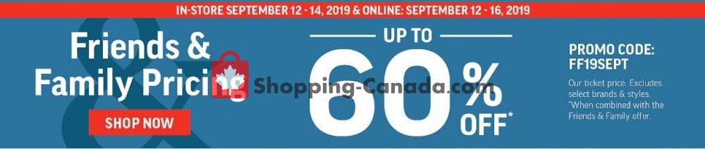 Sport Chek flyer from Thursday September 12, 2019 to Monday September 16, 2019 - page 1