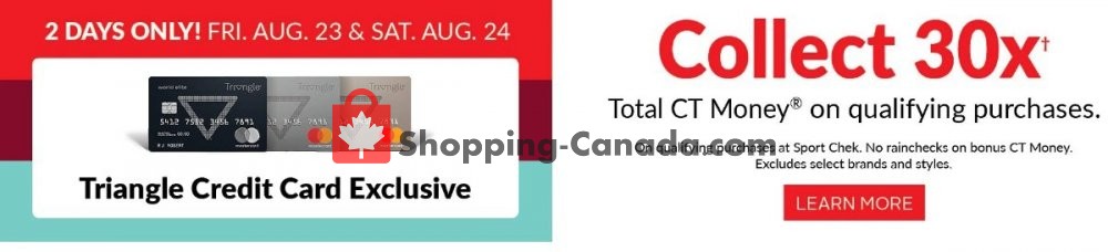 Sport Chek flyer from Friday August 23, 2019 to Saturday August 24, 2019 - page 1