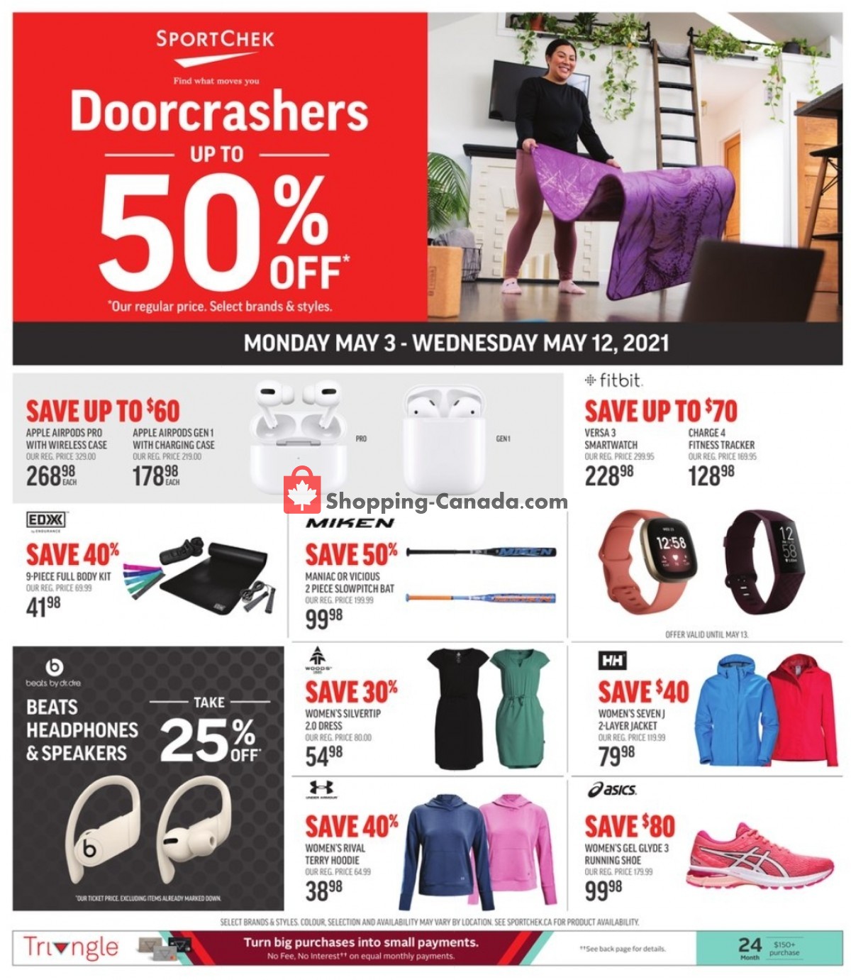 Sport Chek flyer from Monday May 3, 2021 to Wednesday May 12, 2021 - page 1
